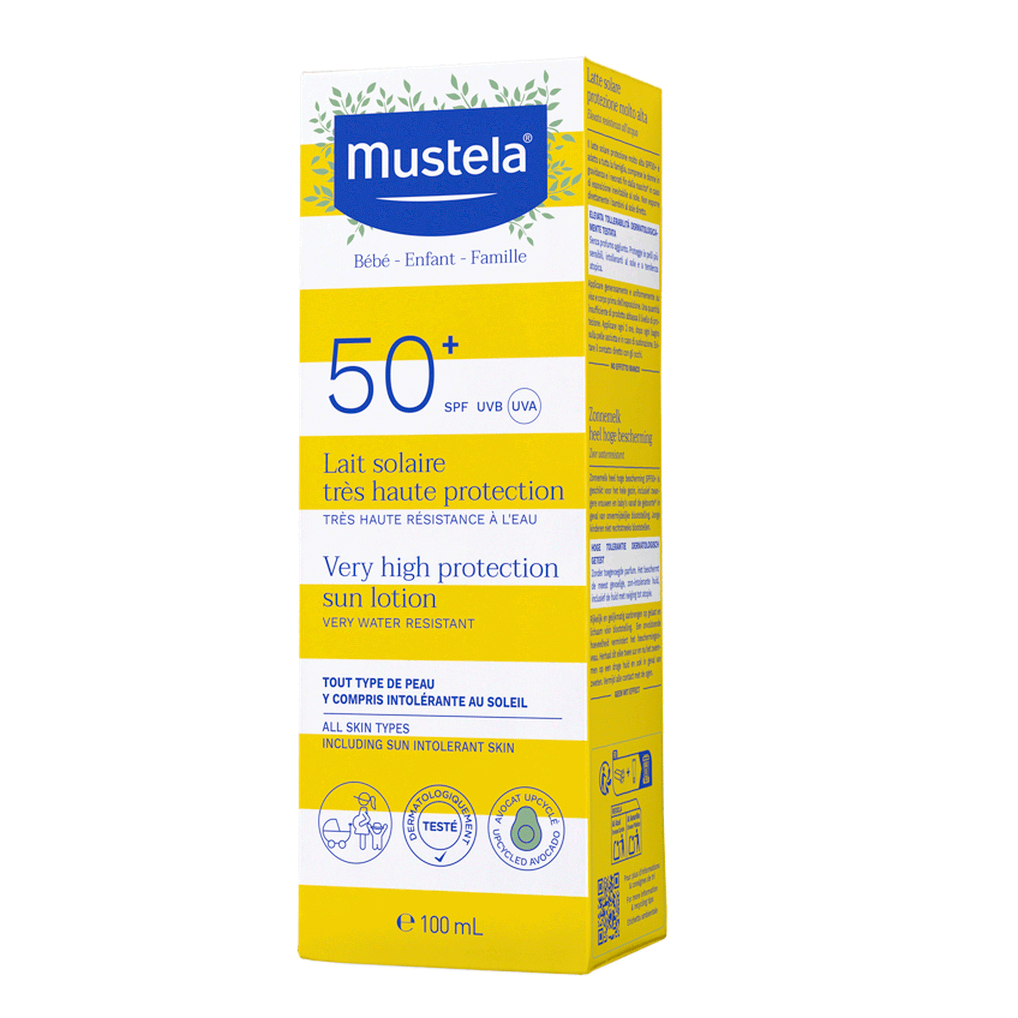 Детский солнцезащитный лосьон для лица и тела Mustela Very High Protection Sun Lotion SPF50+