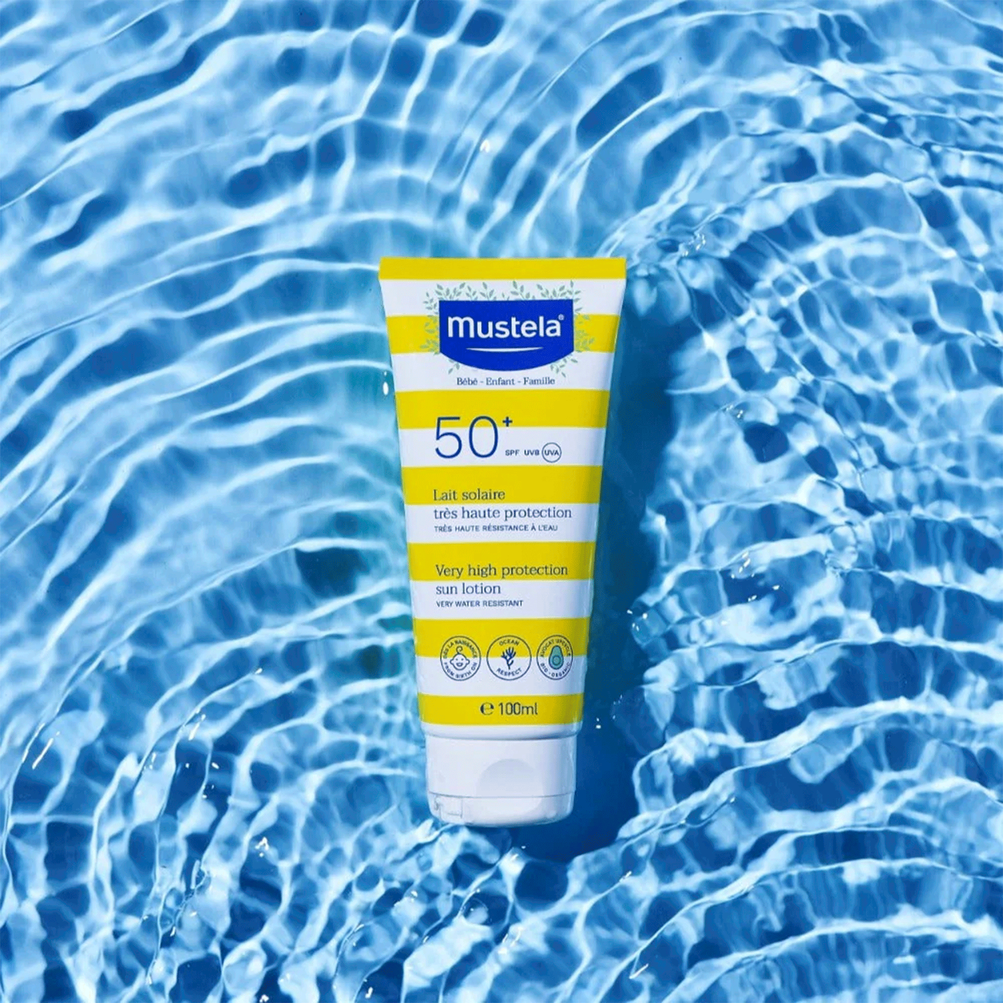 Детский солнцезащитный лосьон для лица и тела Mustela Very High Protection Sun Lotion SPF50+