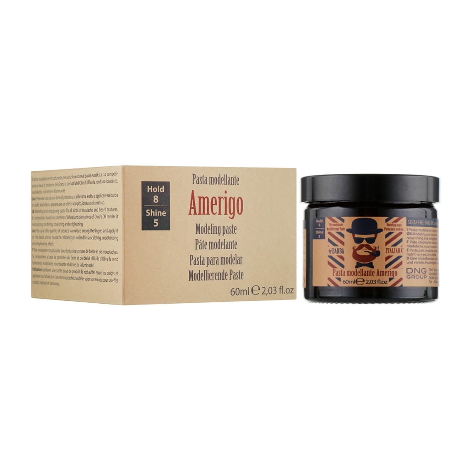 Моделирующая паста для бороды и усов Barba Italiana Modeling Paste Amerigo