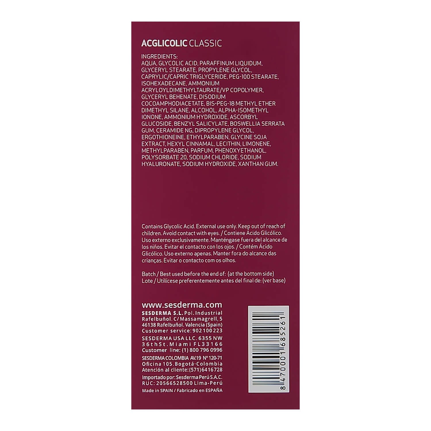 sesderma acglicolic cleansing milk Киев