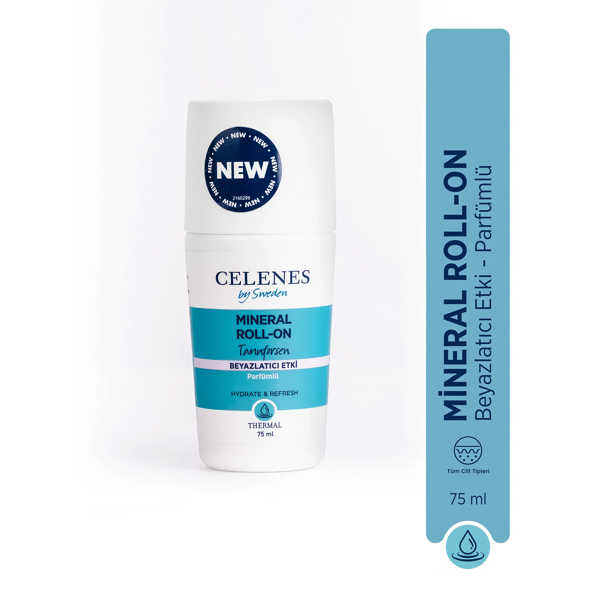 Термальный роликовый дезодорант с осветительным эффектом Celenes Thermal Roll - On Whitening Tannforsen 