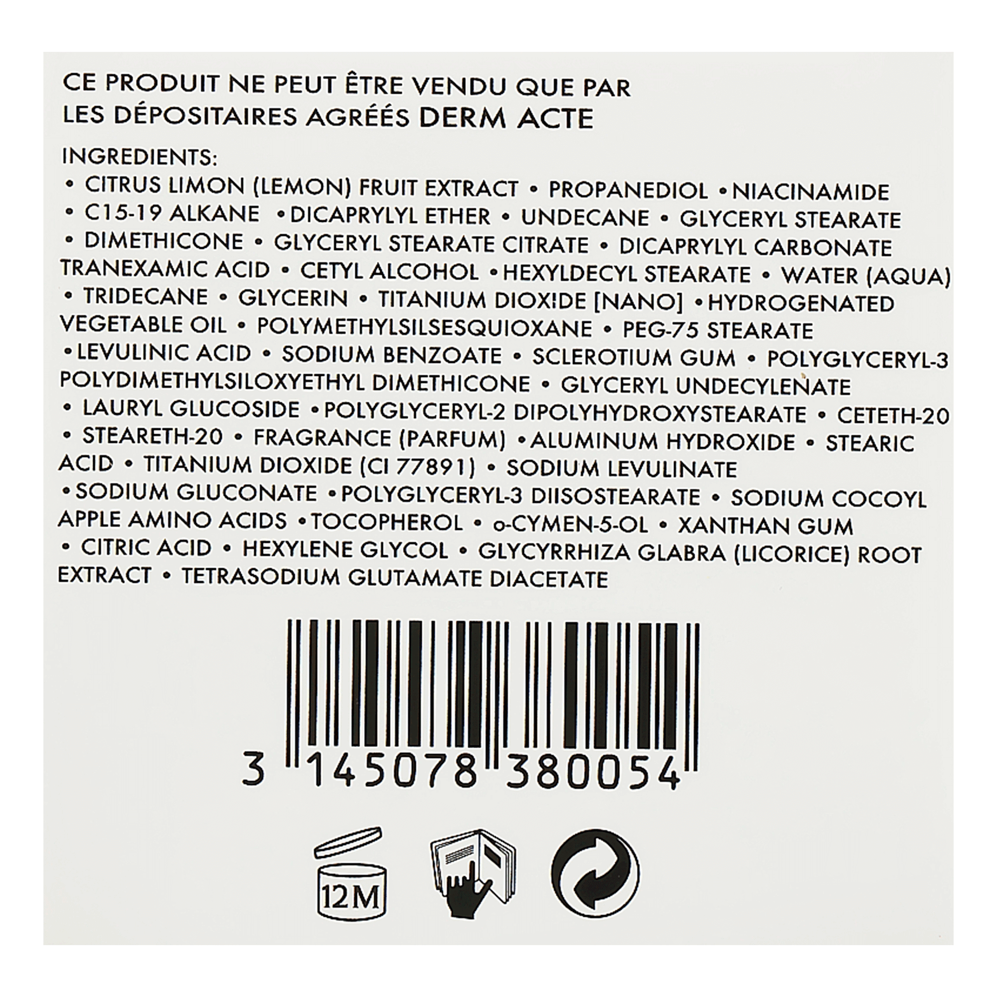 Осветляющий крем Academie Academie Derm Acte Even Complexion Illuminating Cream