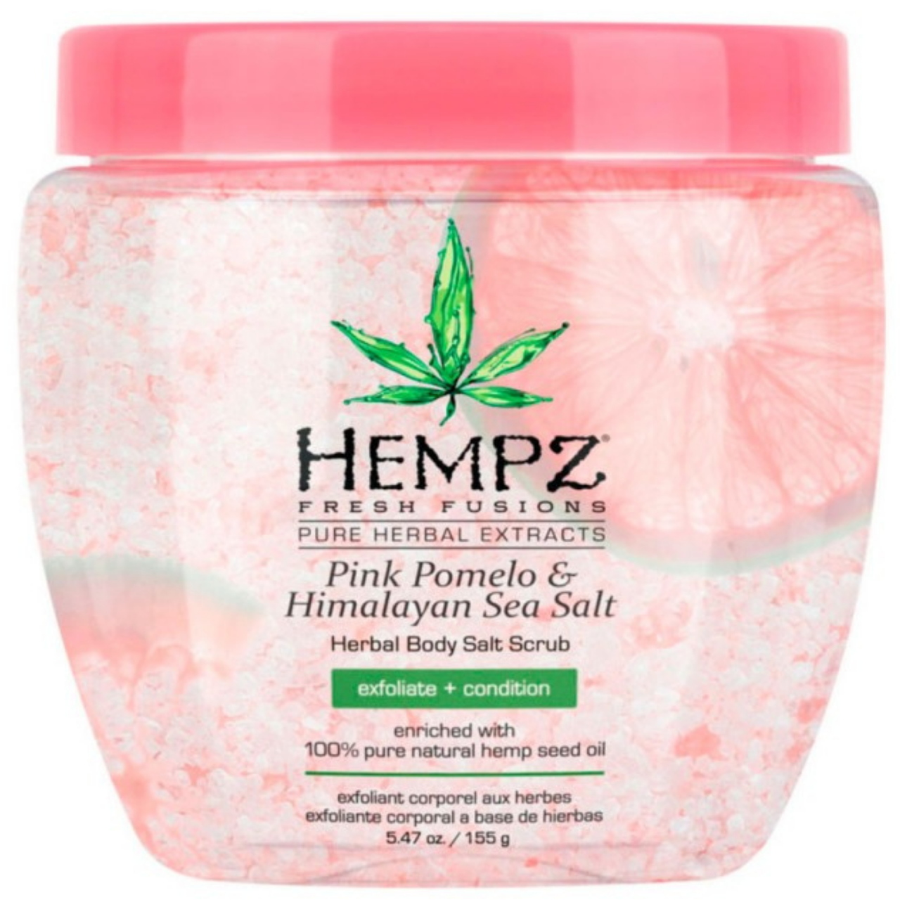 Скраб для тіла помело та гімалайська сіль Hempz Pink Pomelo And Himalayan Sea Salt Herbal Body Salt Scrub