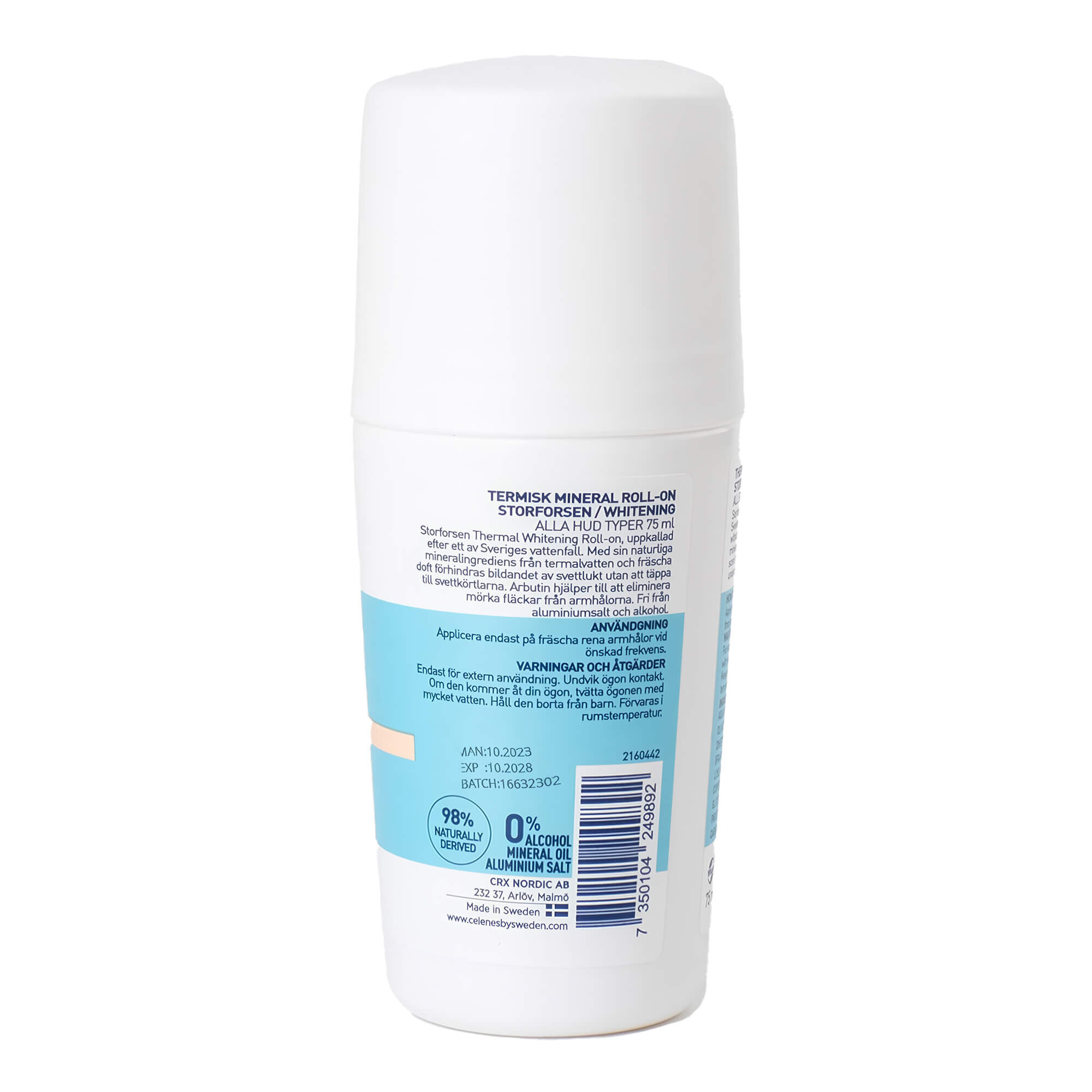 Термальный роликовый дезодорант с осветляющим эффектом Celenes Thermal Roll - On Whitening Storforsen