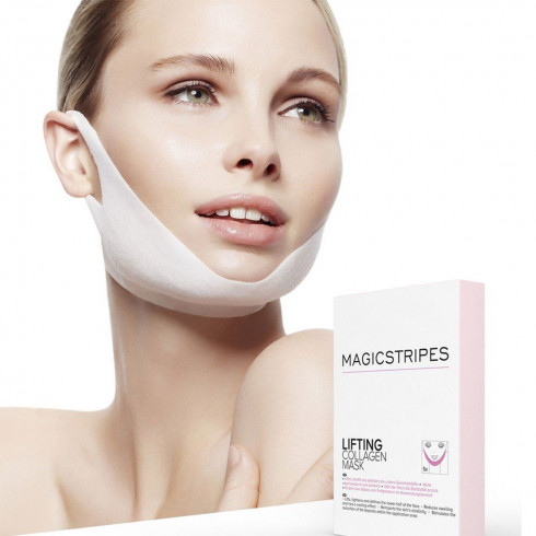 Подтягивающая коллагеновая маска для щек и подбородка Magicstripes Lifting Collagen Mask Box