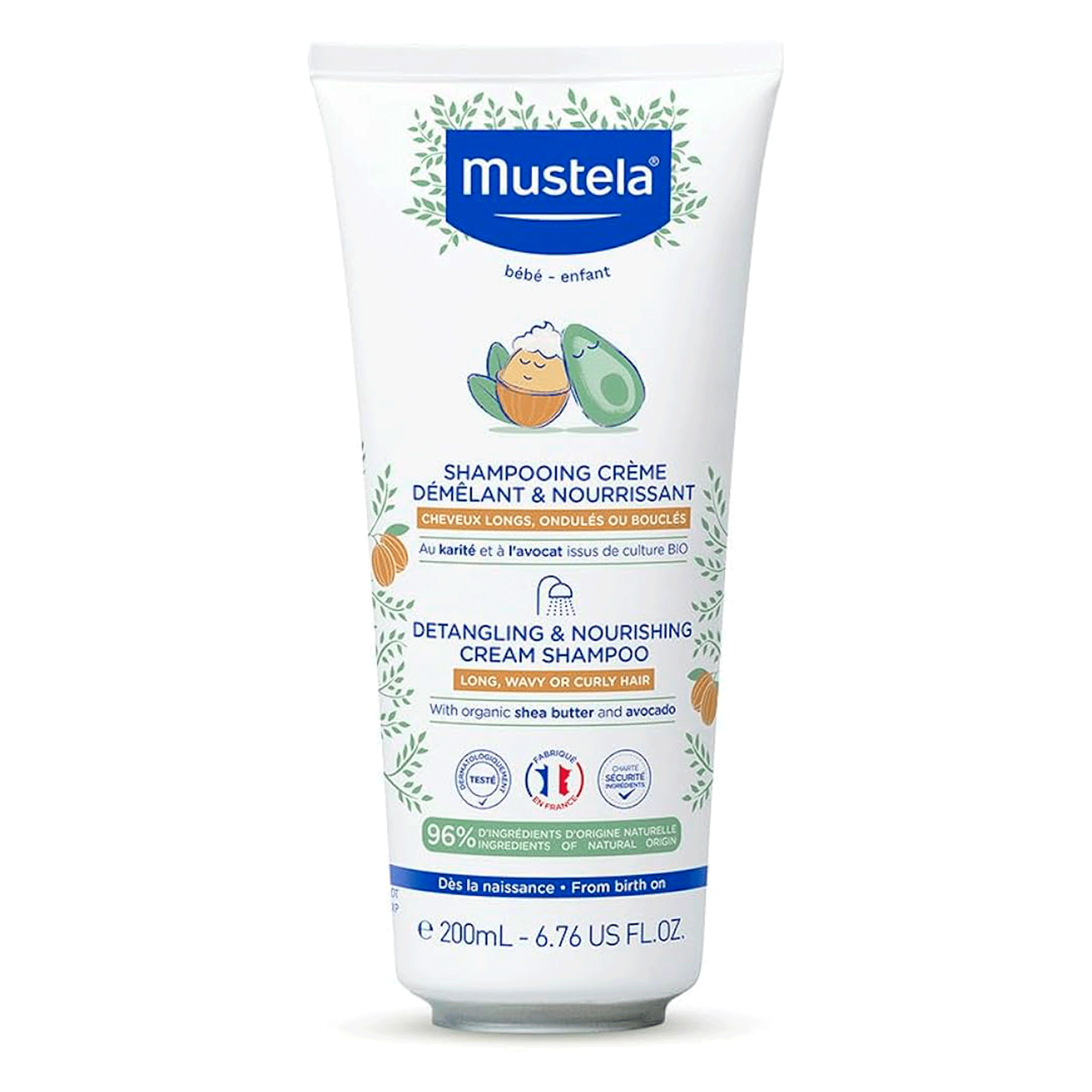Mustela Питательный шампунь для волнистых волос