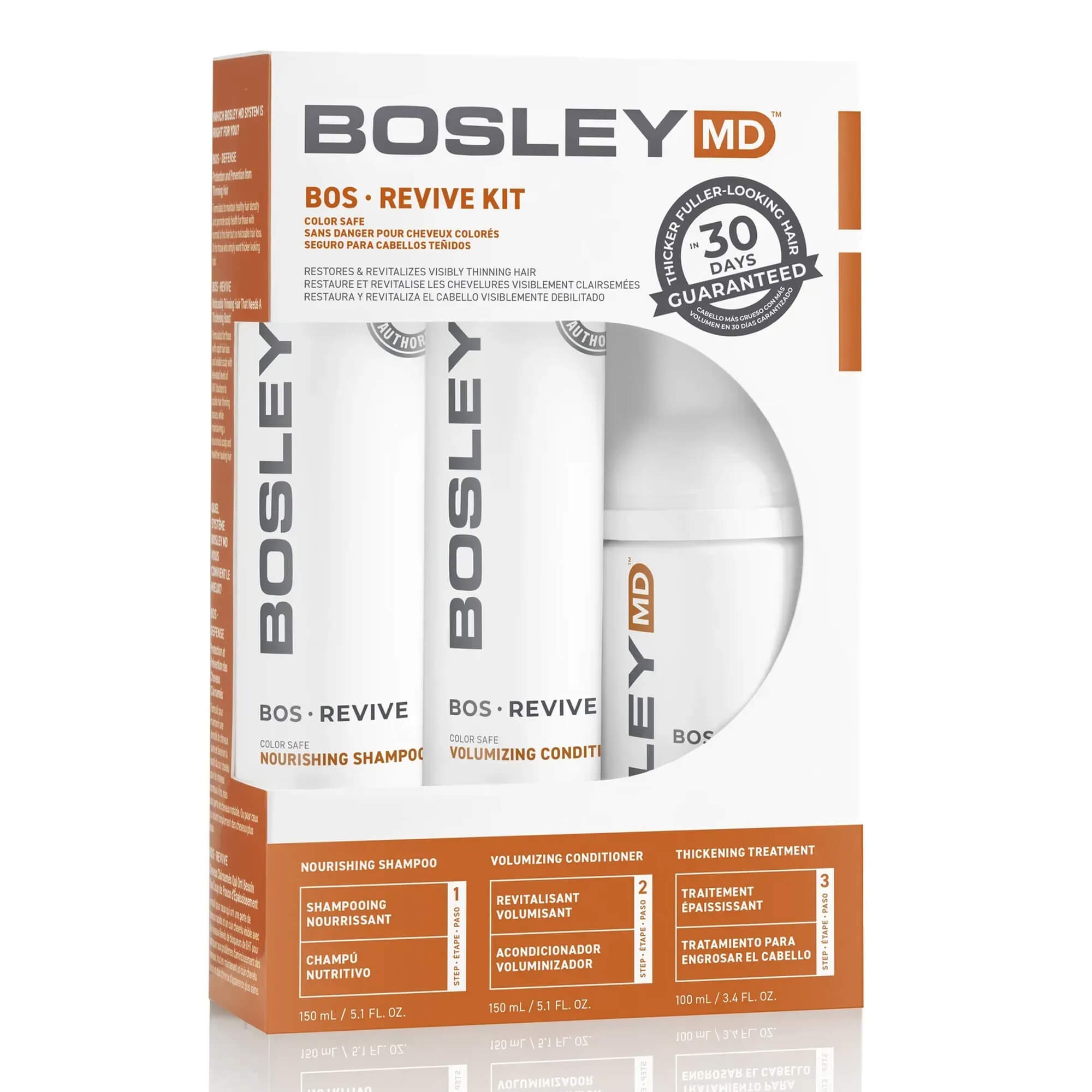 Набор для восстановления утонченных окрашенных волос Bosley MD BOS Revive Color Safe Kit 