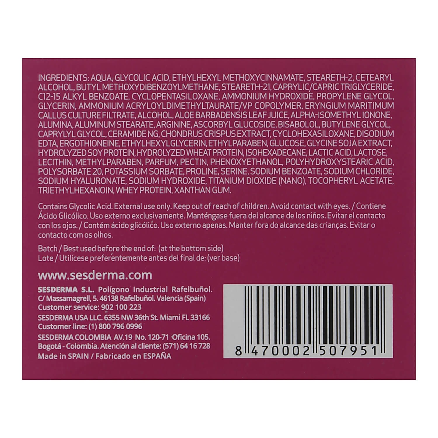 Sesderma Acglicolic Classic Moisturizing Cream SPF 15 Киев