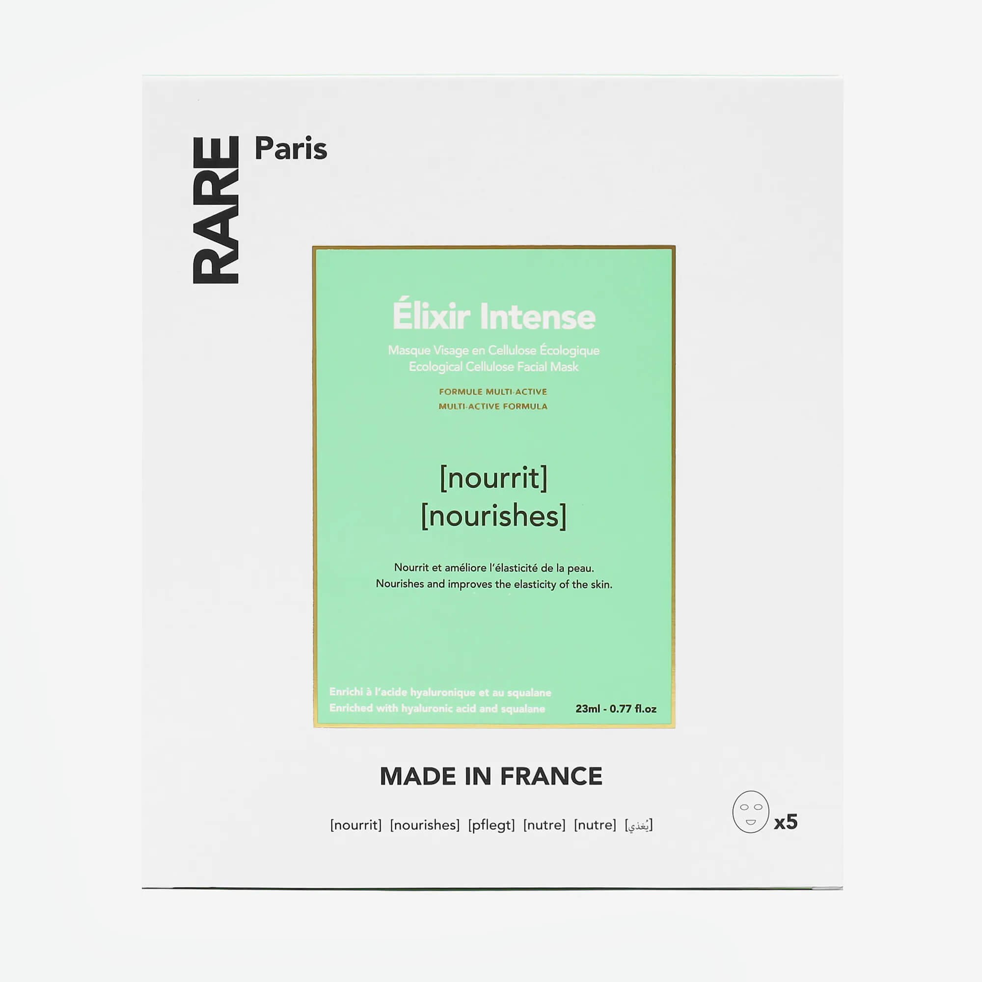 Питательная маска для лица с гиалуроновой кислотой и скваланом RARE Paris Elixir Intense Nourishing Face Mask