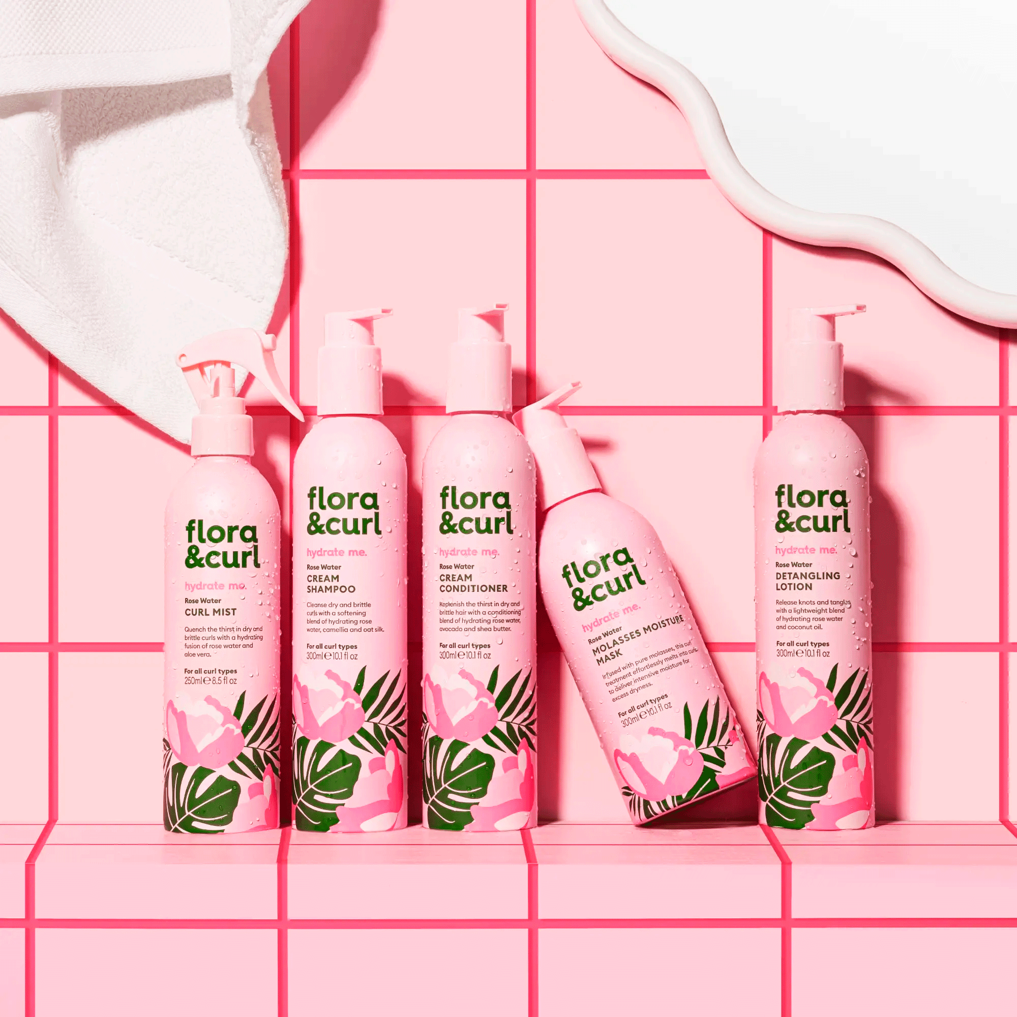 Увлажняющий бальзам для вьющихся волос Flora Curl Rose Water Cream