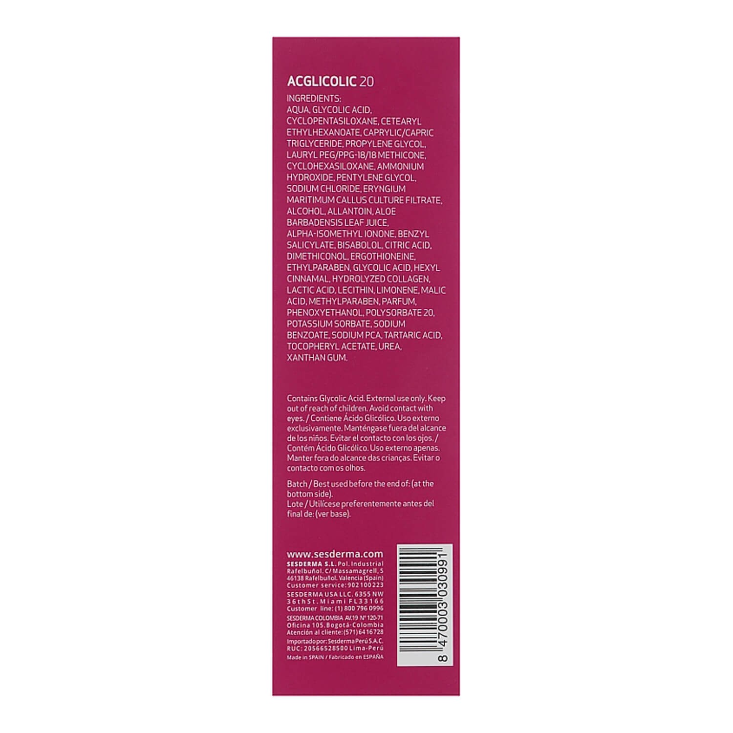 sesderma acglicolic classic forte facial
