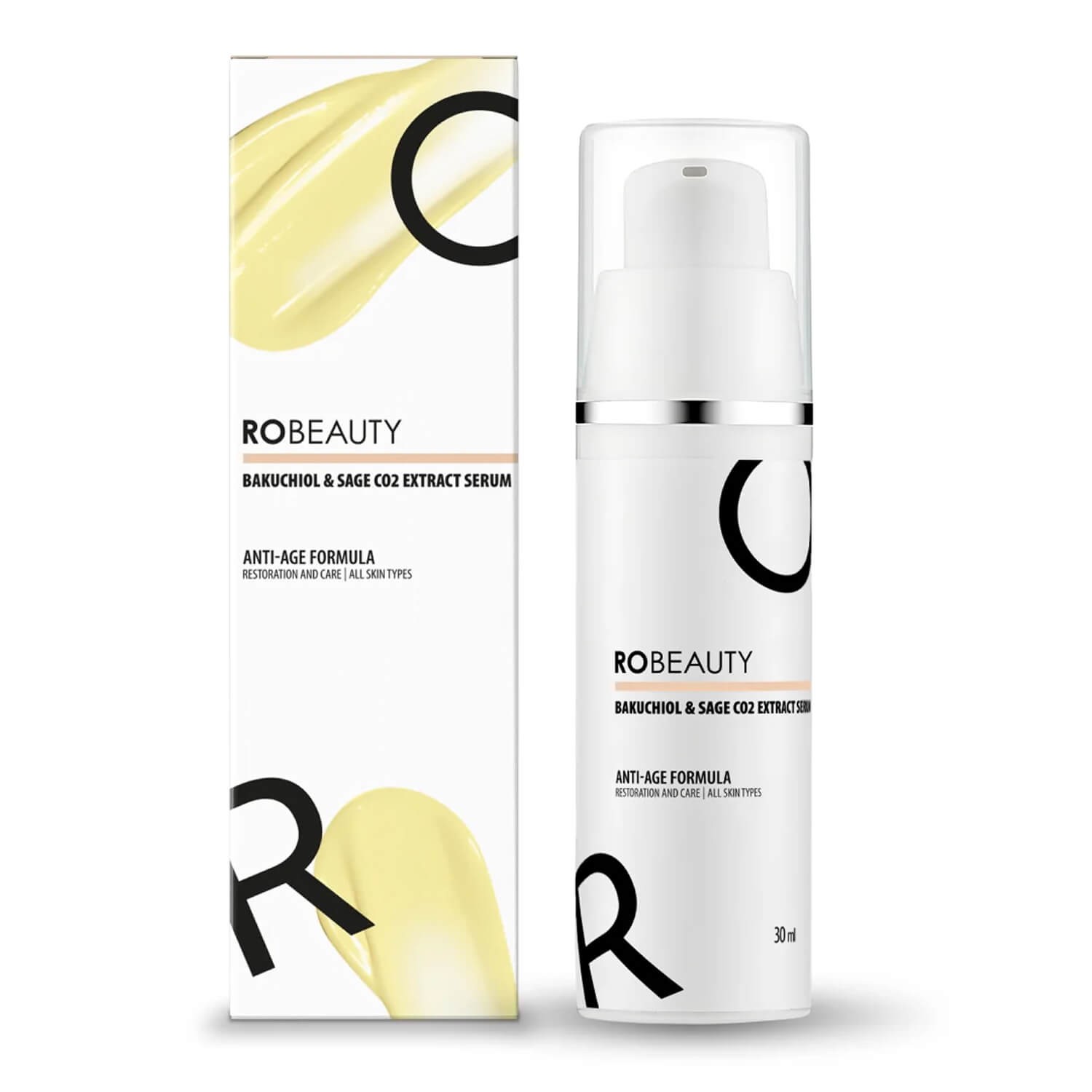 Освітлююча сироватка з бакучіолом проти зморшок Robeauty Me Bakuchiol and Sage CO2 Extract Serum for Wrinkles