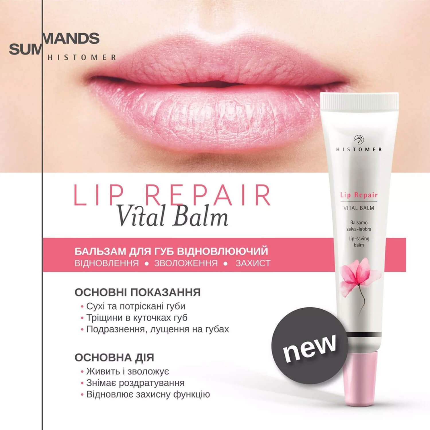 Крем-бальзам для губ восстанавливающий Histomer Lip Contour Lip Repair Vital Balm