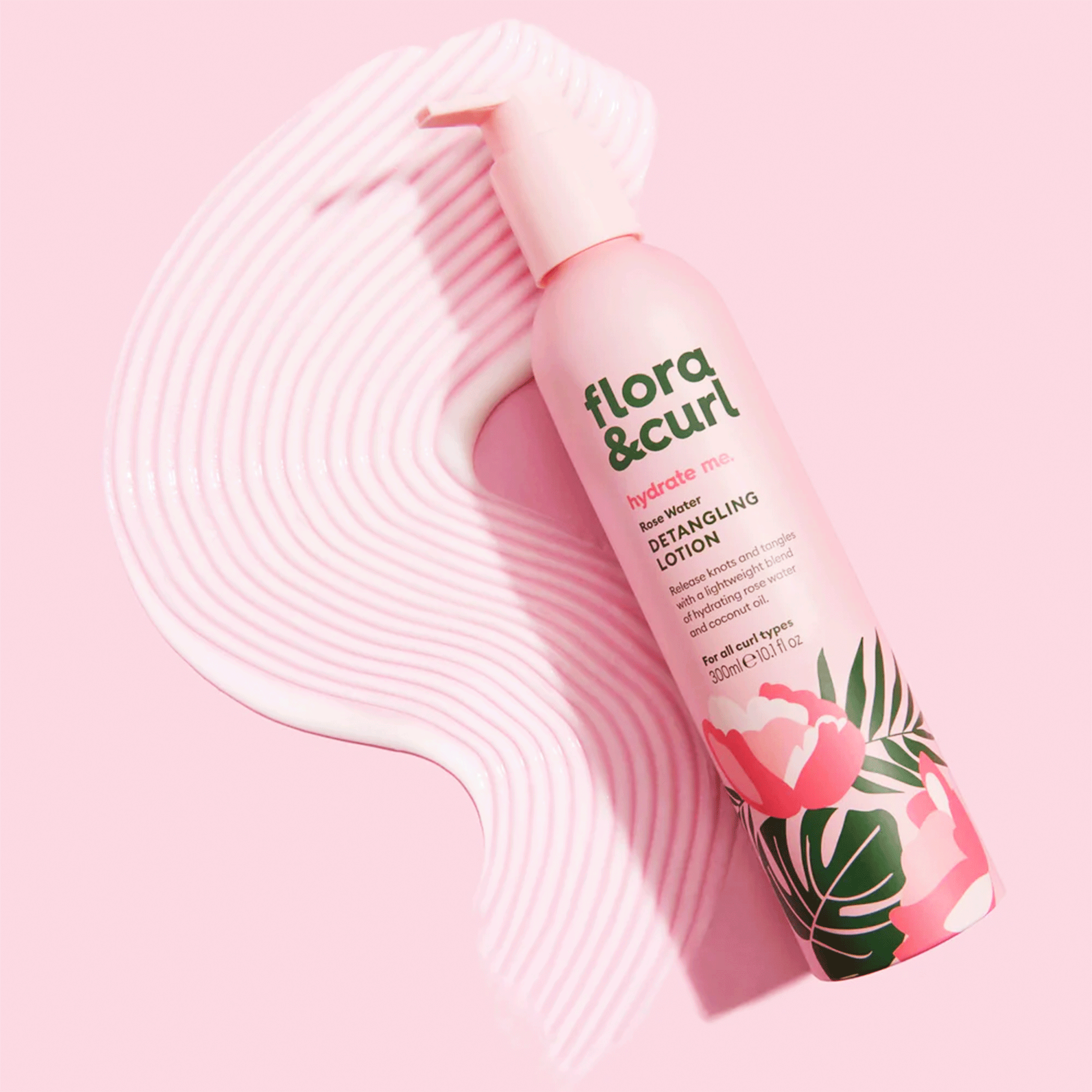 Несмываемый кондиционер с розовой водой Flora Curl Rose Water & Honey Leave-in Detangle