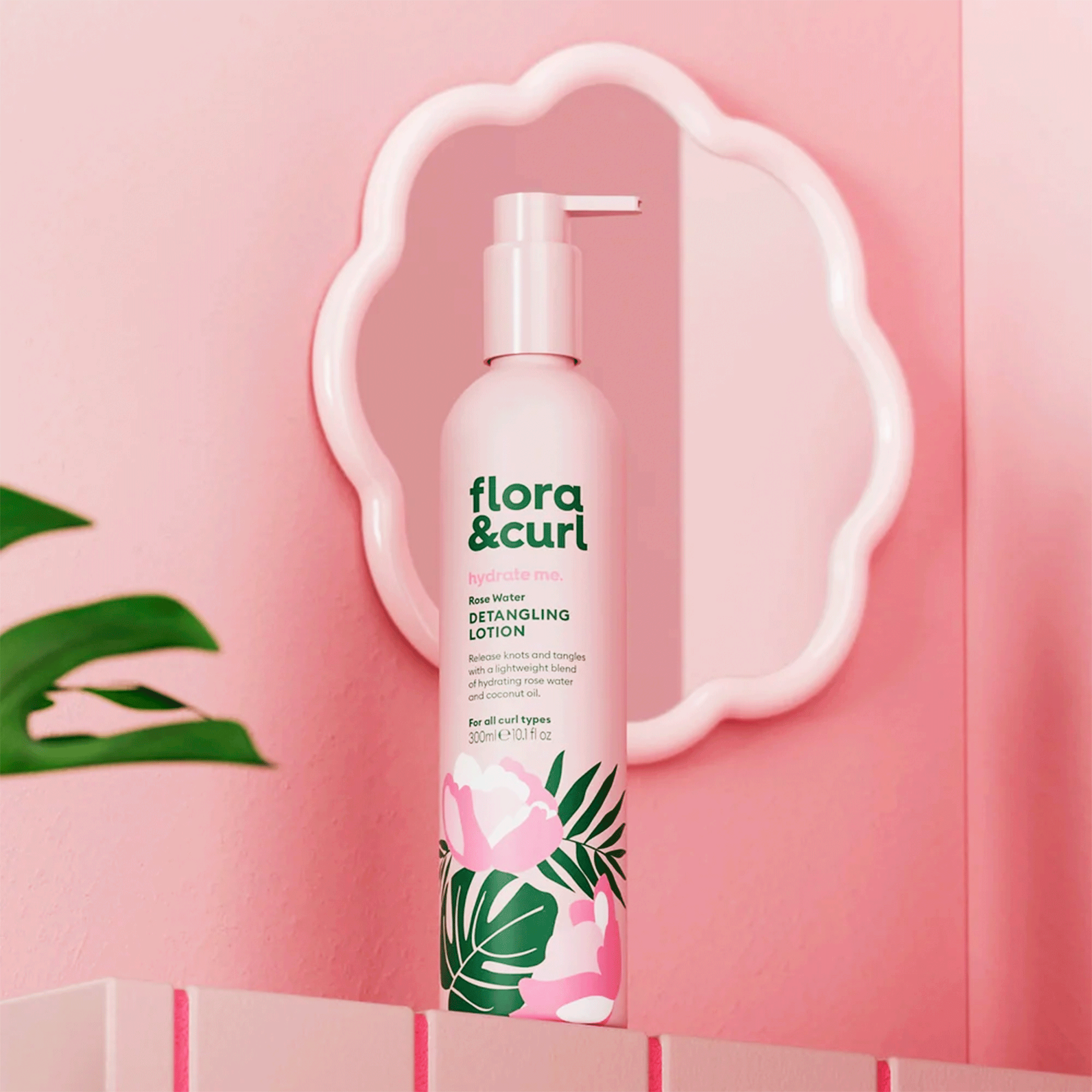 Несмываемый кондиционер с розовой водой Flora Curl Rose Water & Honey Leave-in Detangle