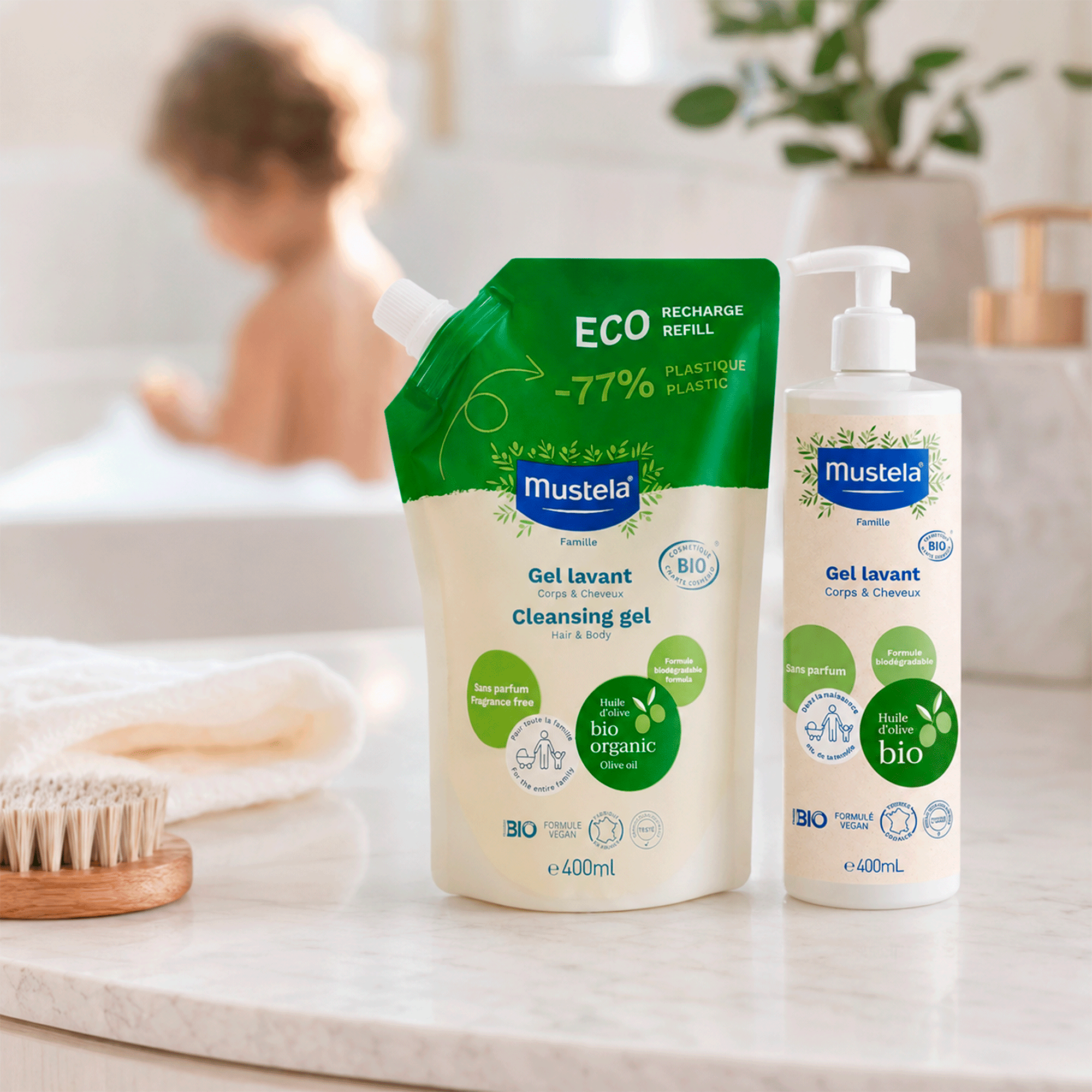 ель для мытья тела и волос Mustela Certified Organic Cleansing Gel Body & Hair