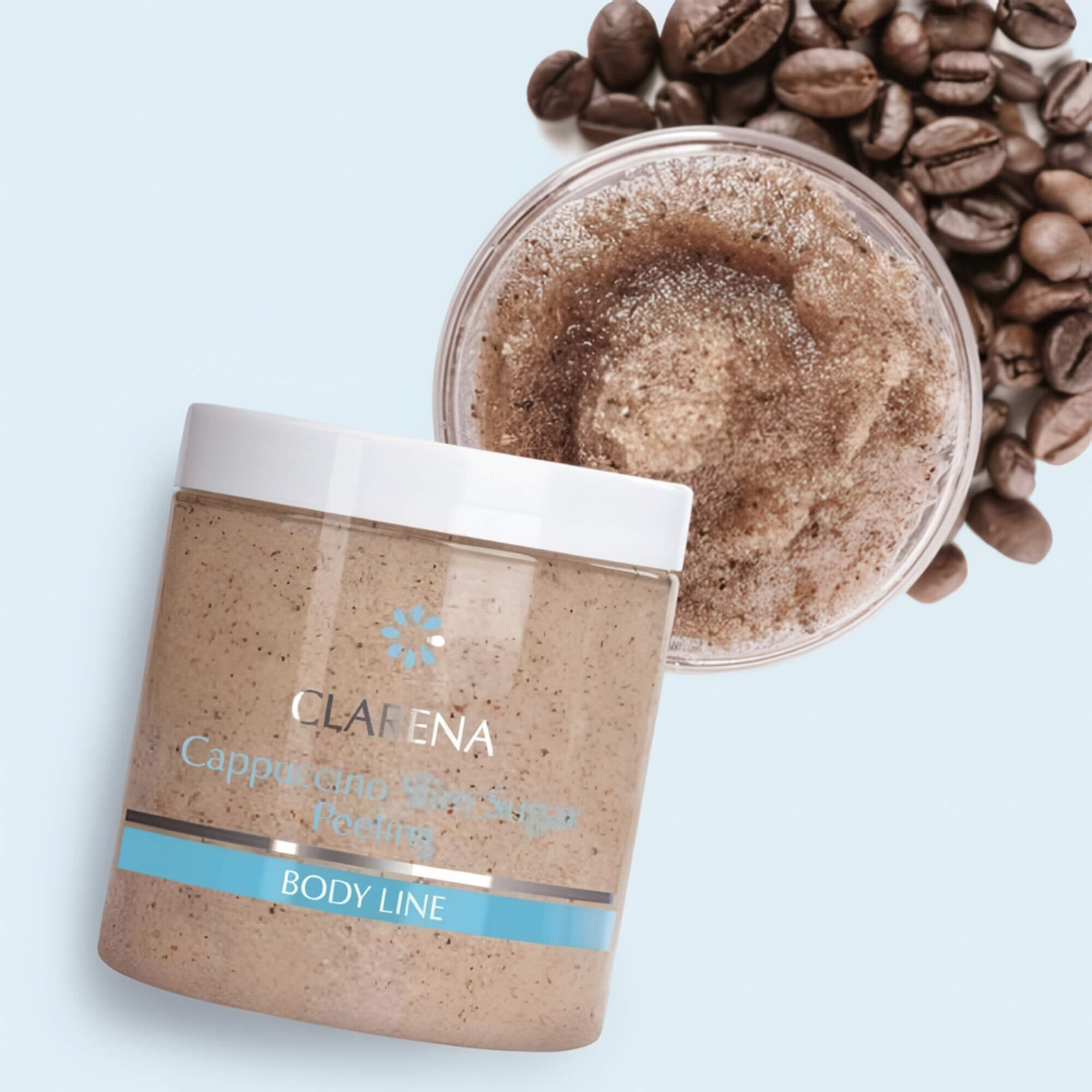 Сахарный пилинг с частицами кофе Clarena Cappuccino Slim Sugar Peeling