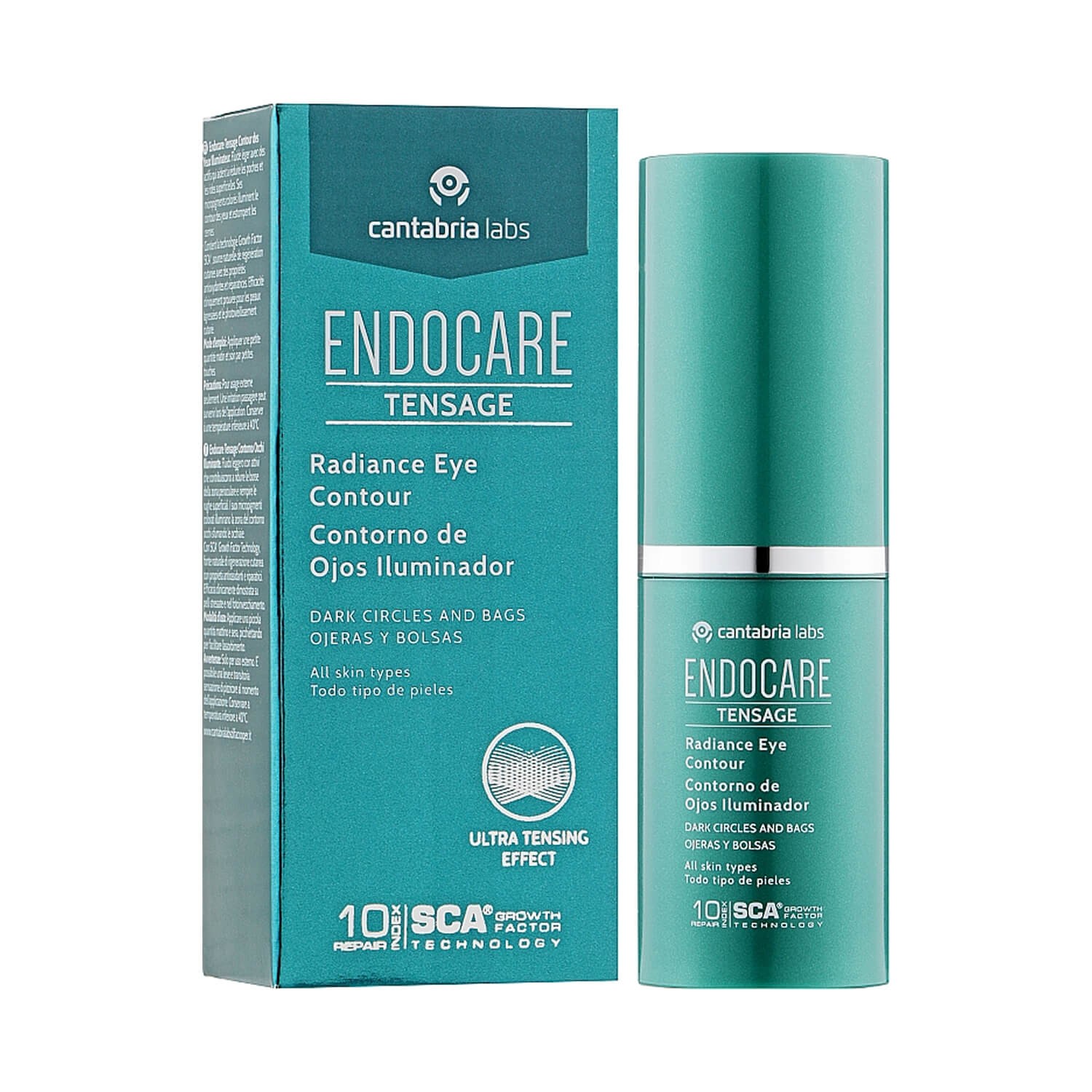 Сяючий флюїд для контуру очей з ефектом ліфтингу Cantabria Labs Endocare Tensage Radiance Eye Contour 