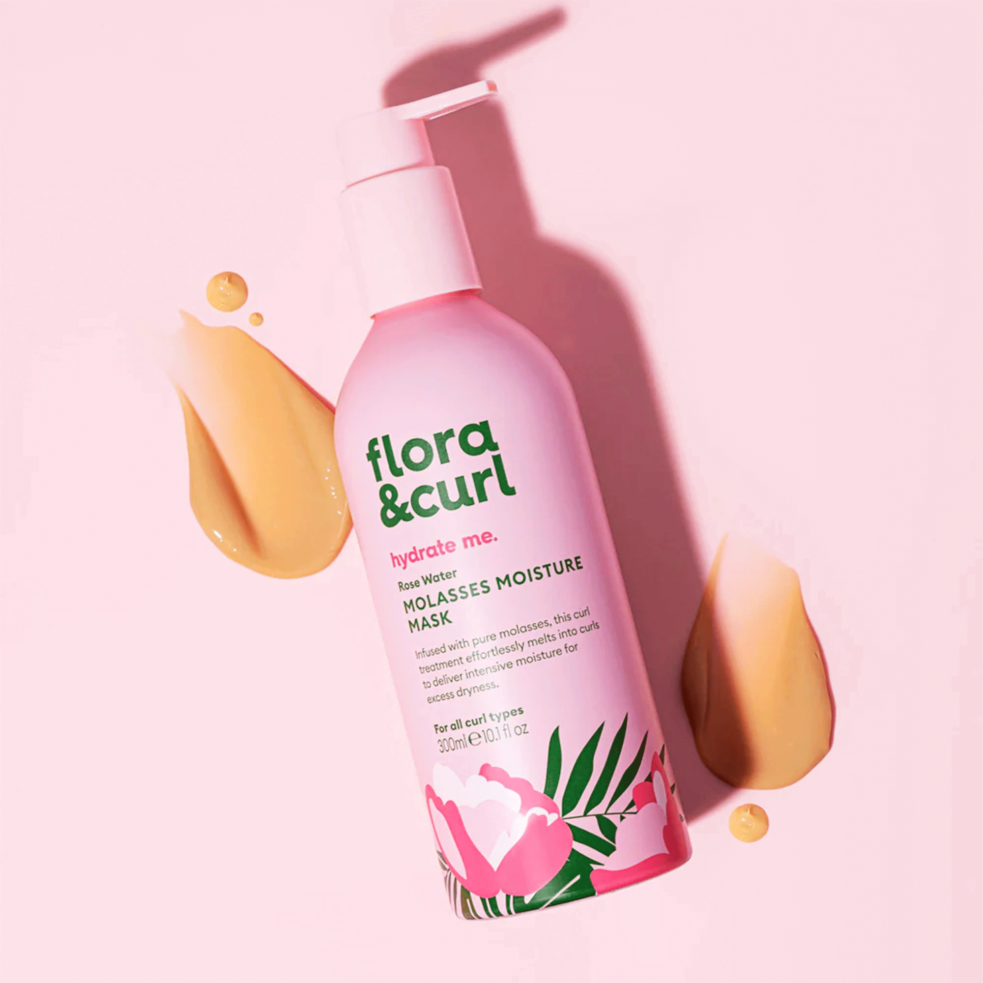 Увлажняющая маска для вьющихся волос Flora Curl Rose Water Molasses