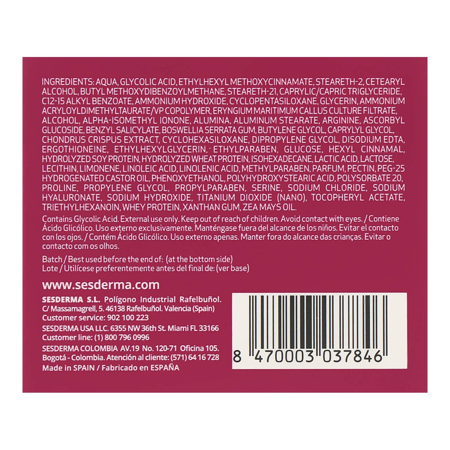 Sesderma Acglicolic 20 Moisturizing Cream SPF 15 Киев