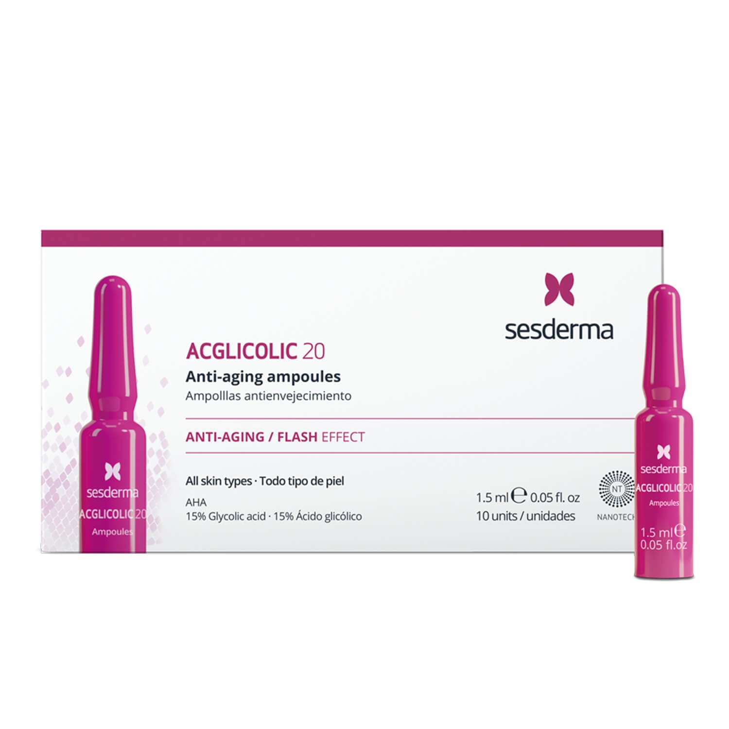 Sesderma Увлажняющие ампулы с гликолевой кислотой