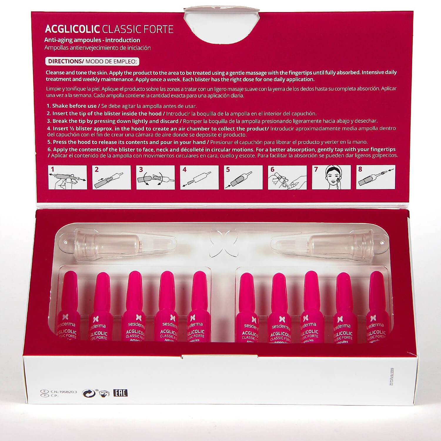Sesderma Acglicolic 20 Moisturizing Ampoules ампулы с гликолевой кислотой