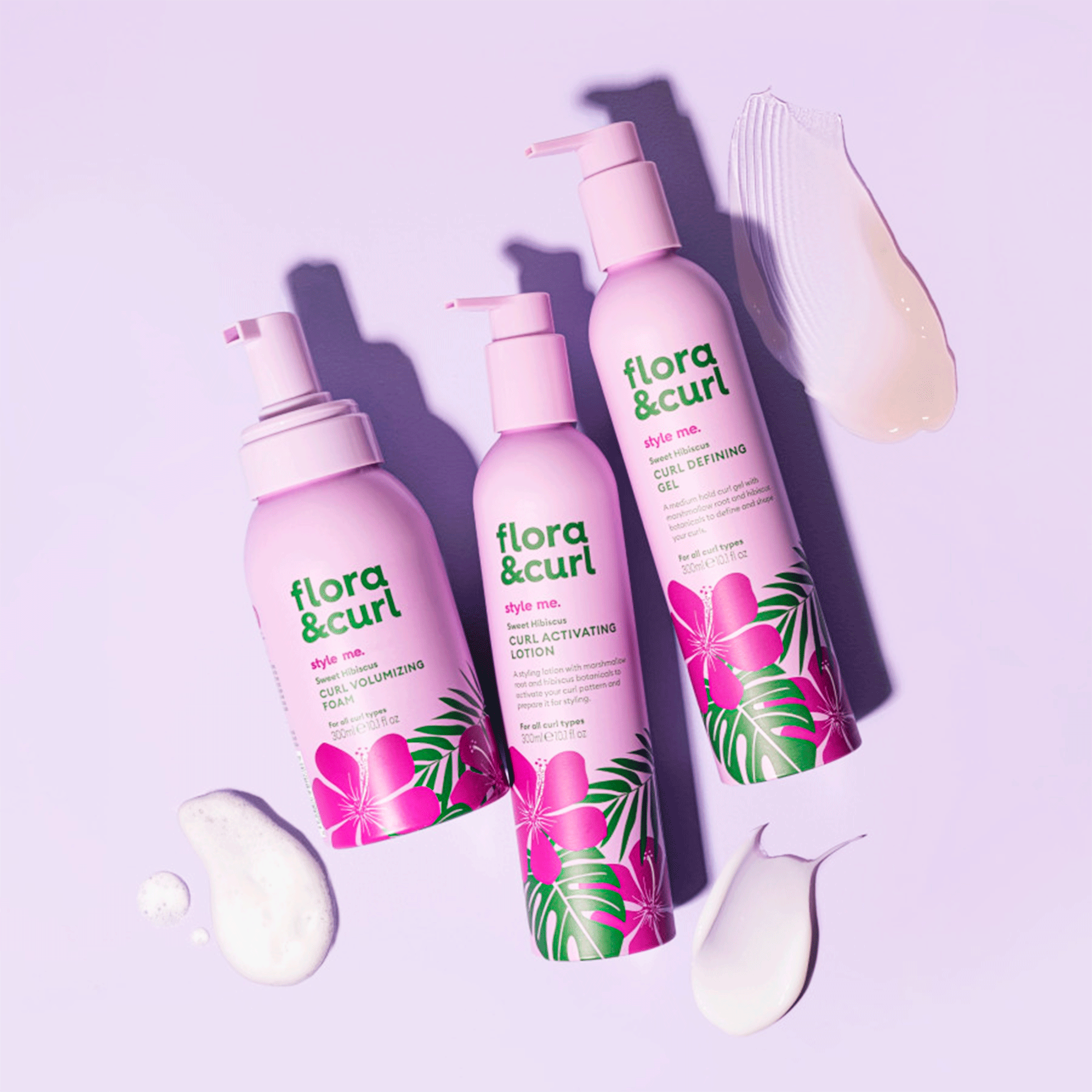 Пінка для обʼєму кудрявого волосся Flora Curl Sweet Hibiscus Curl Volumizing Foam