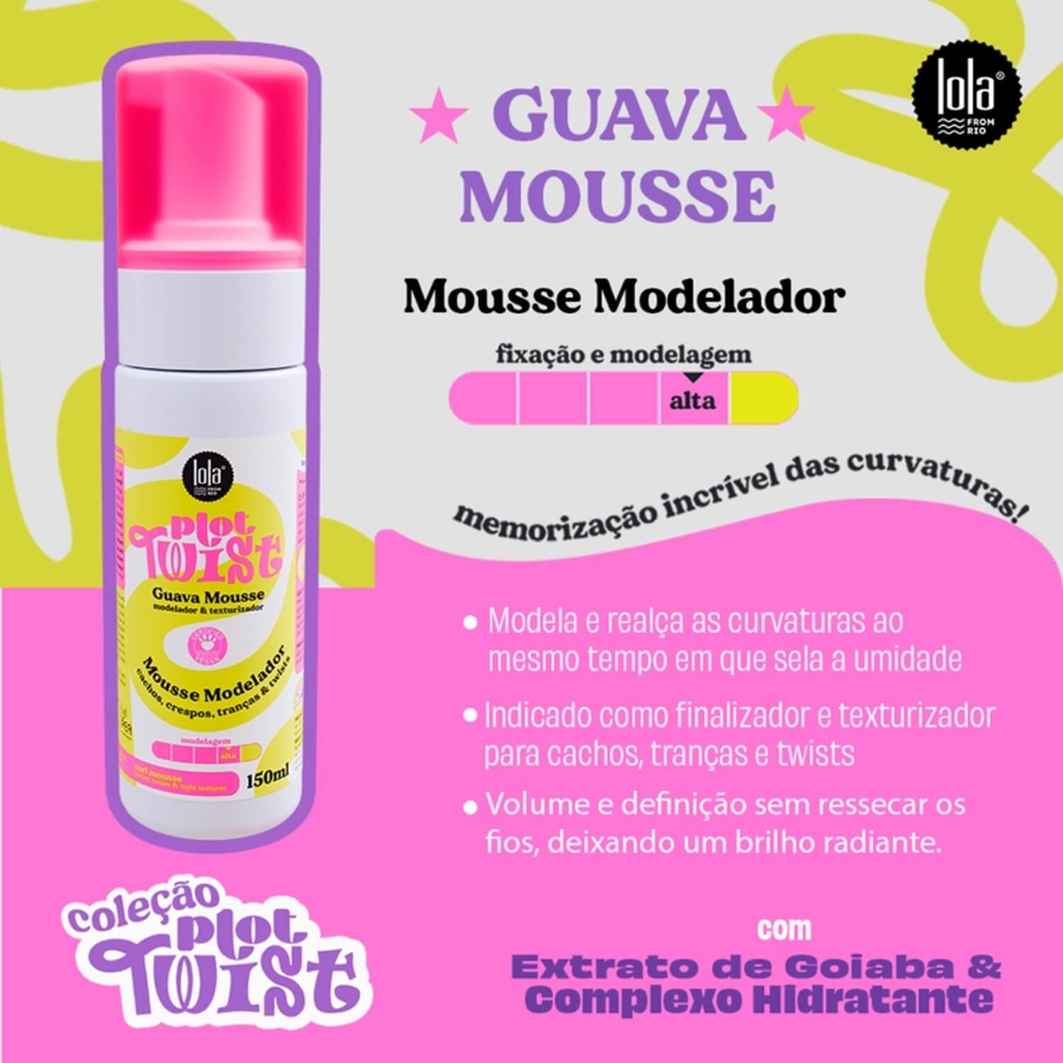 Мус для формування локонів Lola Cosmetics Plot Twist Guava Mousse