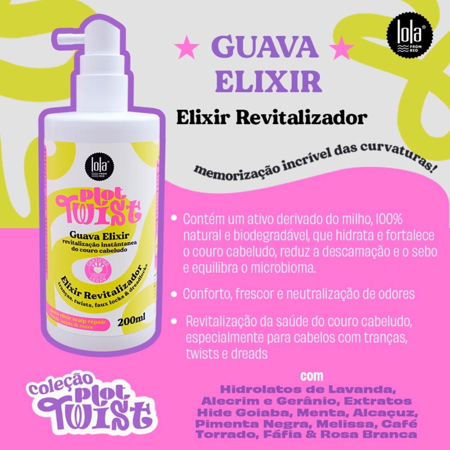 Успокаивающий эликсир для чувствительной кожи головы Lola Cosmetics Plot Twist Guava Elixir