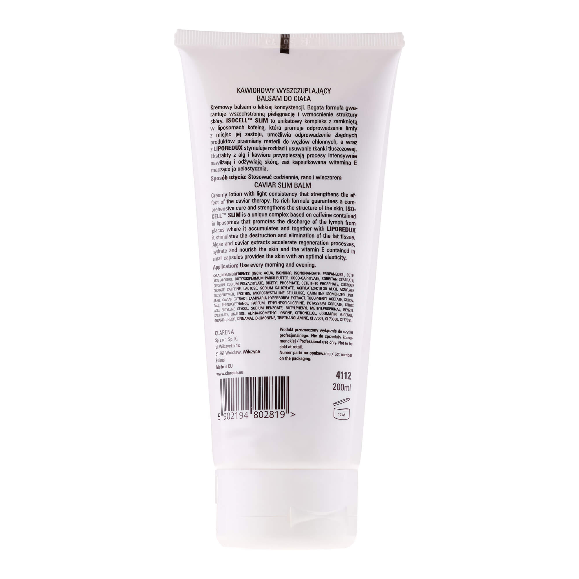 Бальзам с икрой для похудения Clarena Caviar Slim Balm