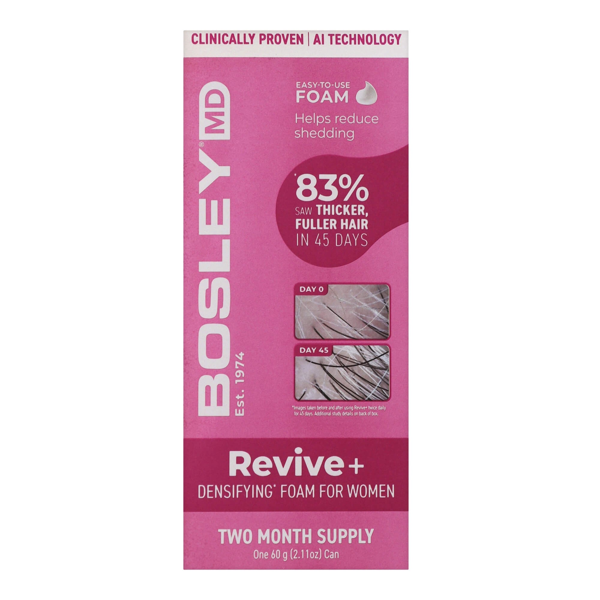 Пена против выпадения волос у женщин Bosley MD Revive+ Densifying Treatment Foam For Women