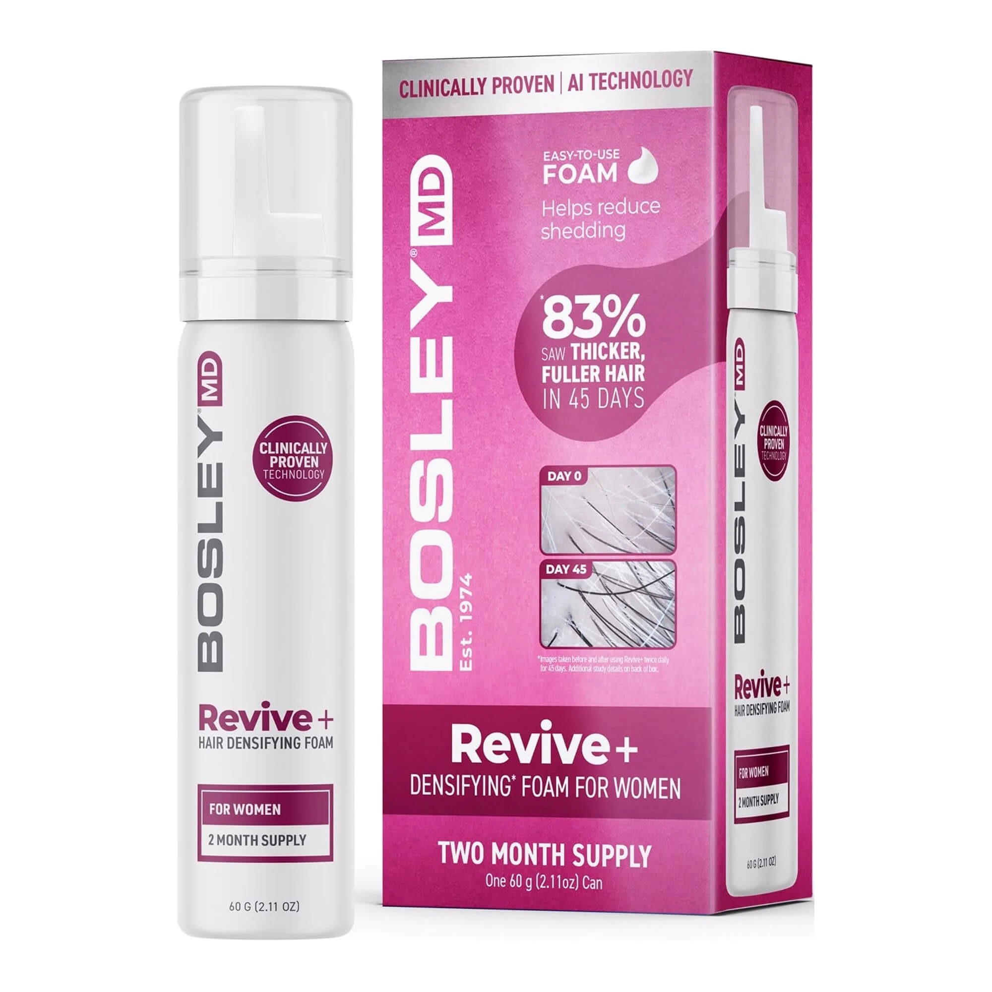 Пена против выпадения волос у женщин Bosley MD Revive+ Densifying Treatment Foam For Women