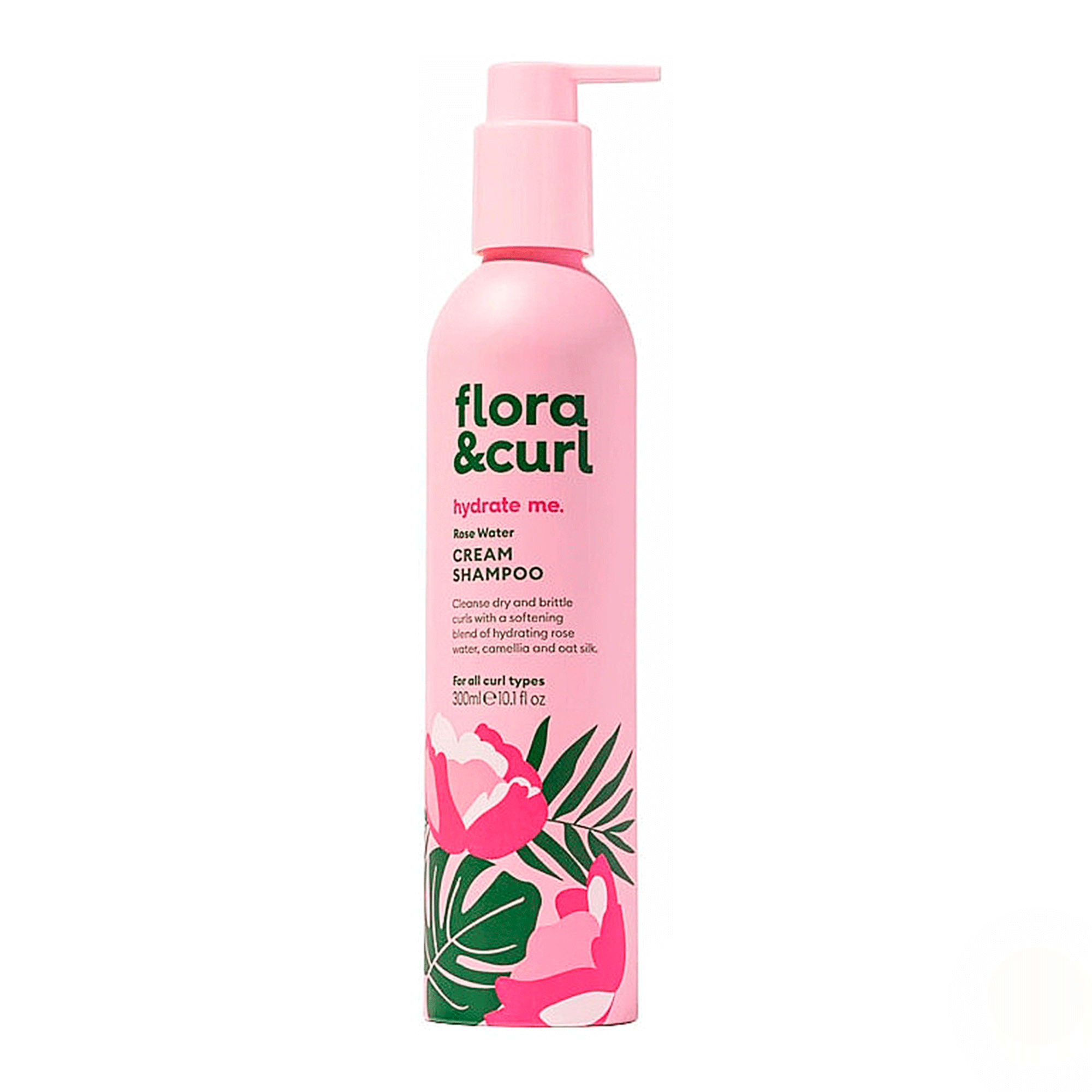 Flora &amp; Curl Rose Water &amp; Honey Cream Shampoo - Увлажняющий шампунь с розовой водой