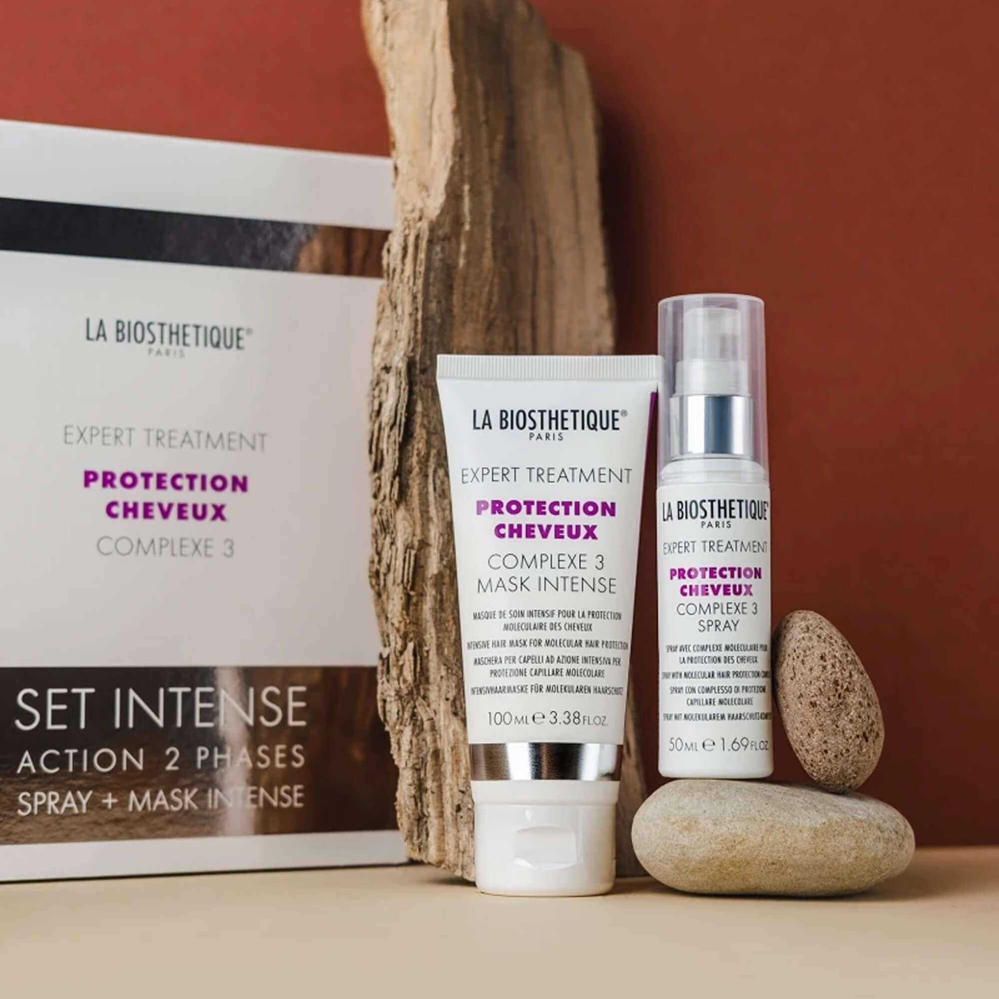 Набор двухфазный для восстановления структуры волос La Biosthetique Protection Cheveux PC Complexe 3 Set Intense