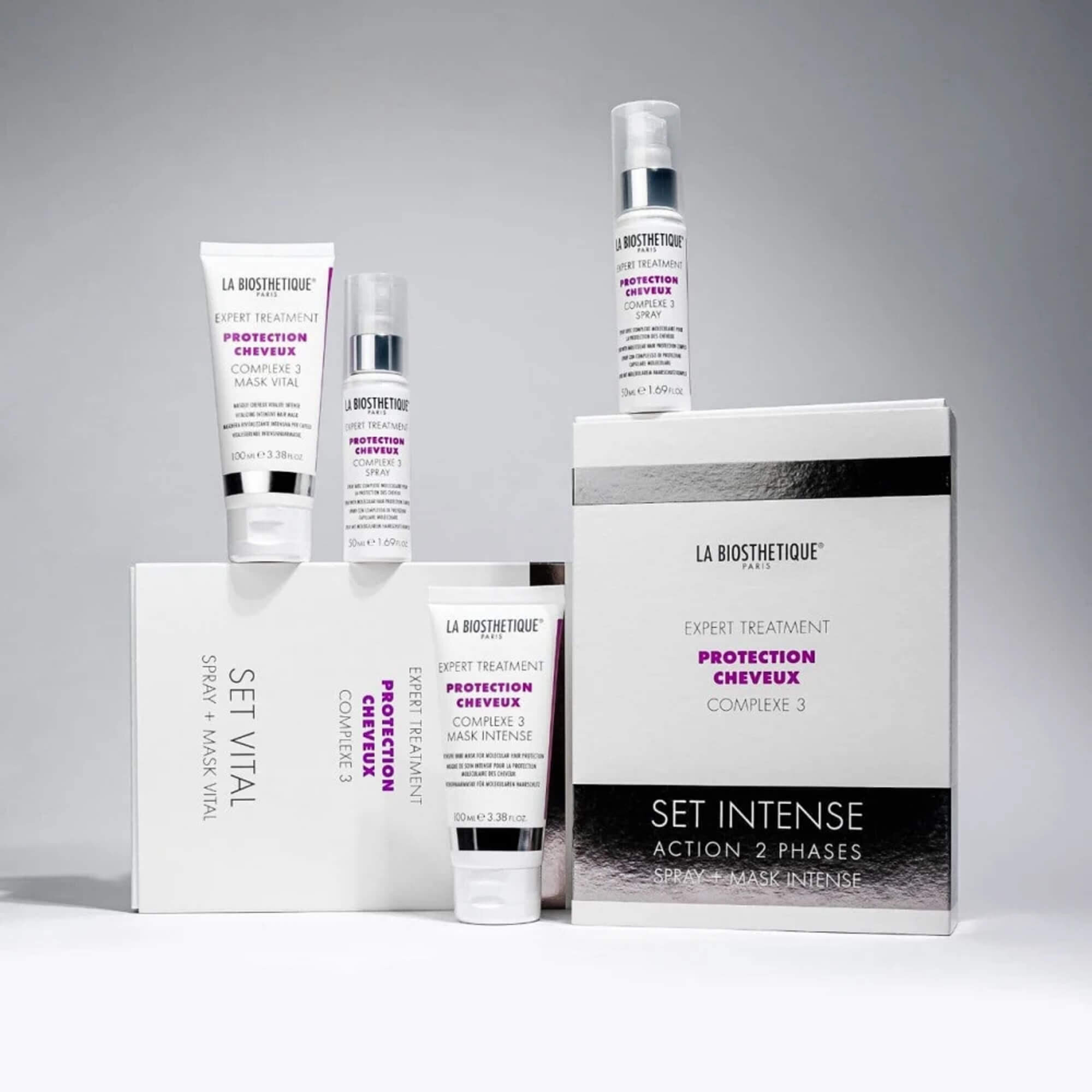 Набор двухфазный для восстановления структуры волос La Biosthetique Protection Cheveux PC Complexe 3 Set Intense