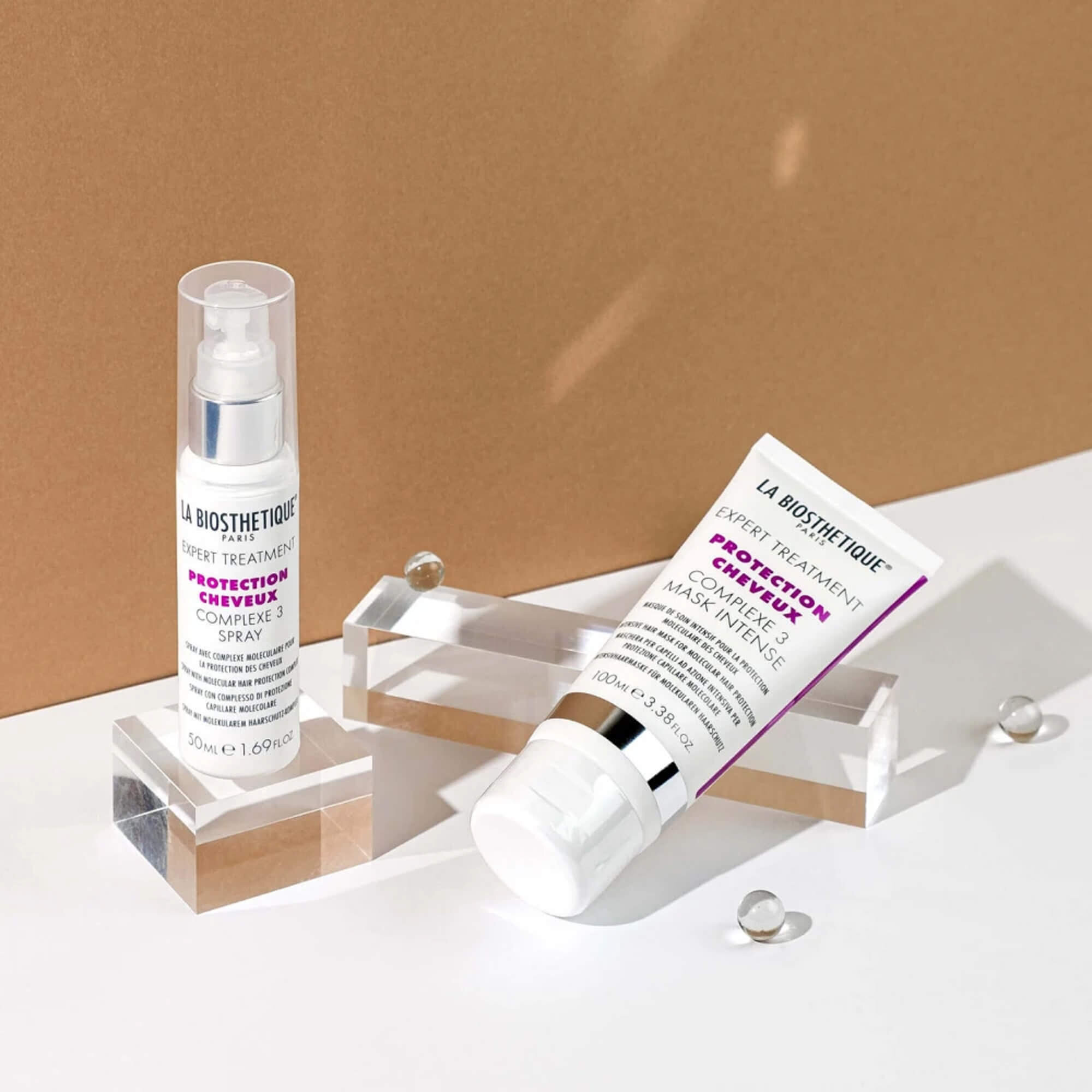 Набор двухфазный для восстановления структуры волос La Biosthetique Protection Cheveux PC Complexe 3 Set Intense