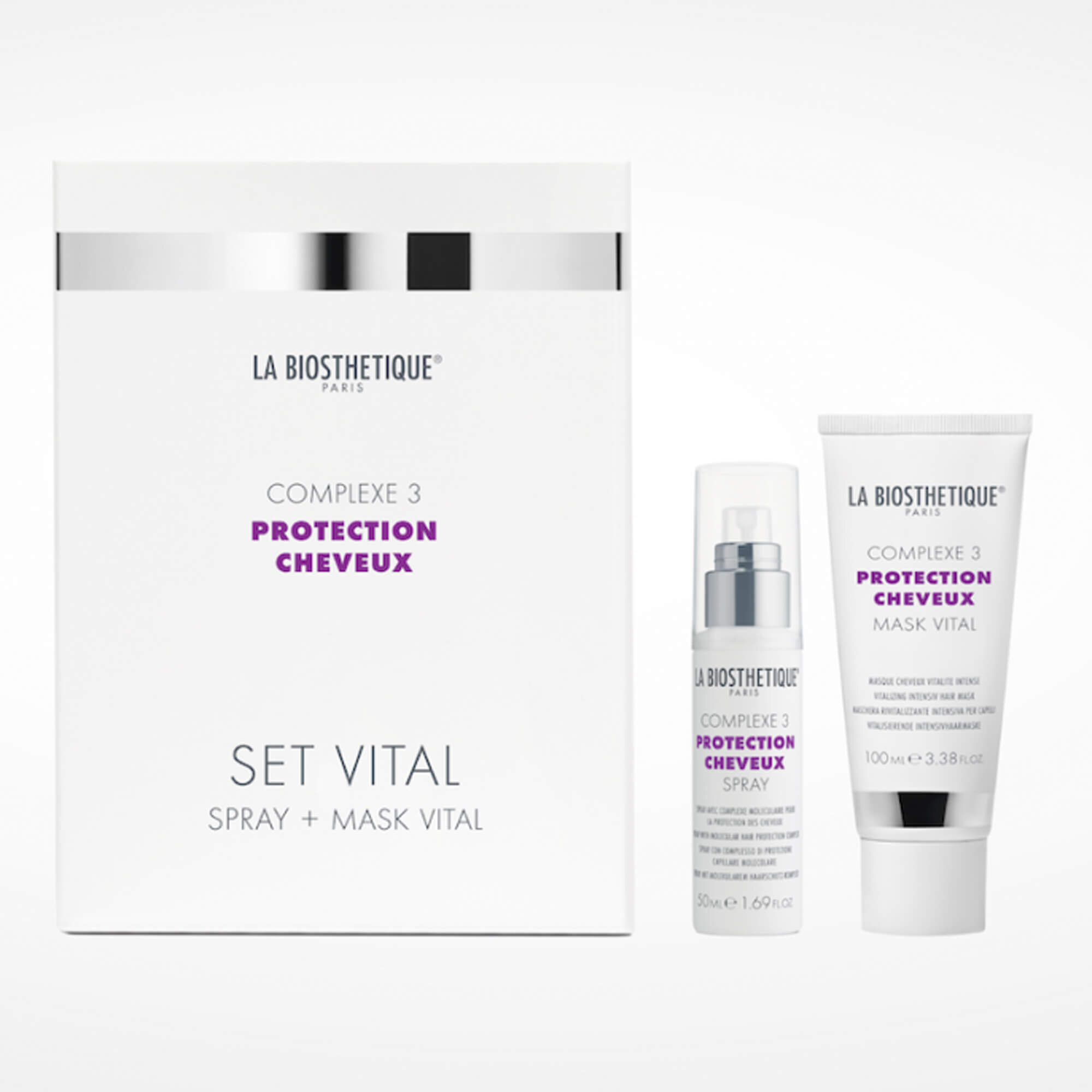 Набор двухфазный для восстановления структуры волос La Biosthetique Protection Cheveux PC Complexe 3 Set Intense