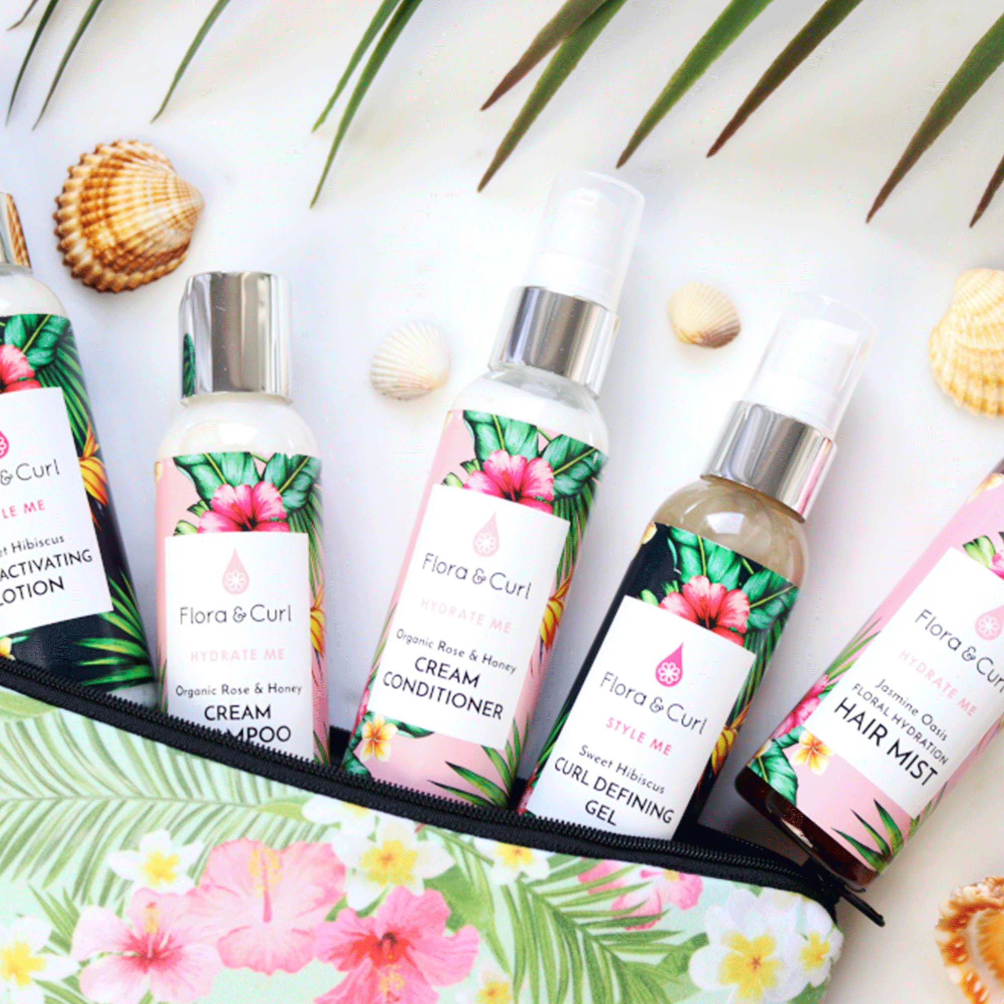 Тревел набор по уходу за кудрявыми волосами Flora Curl Mini Essentials Curl Kit