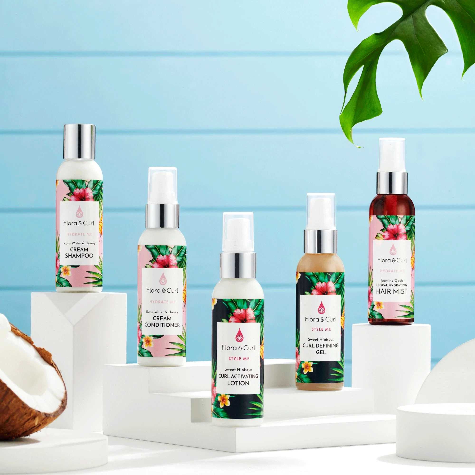 Тревел набор по уходу за кудрявыми волосами Flora Curl Mini Essentials Curl Kit