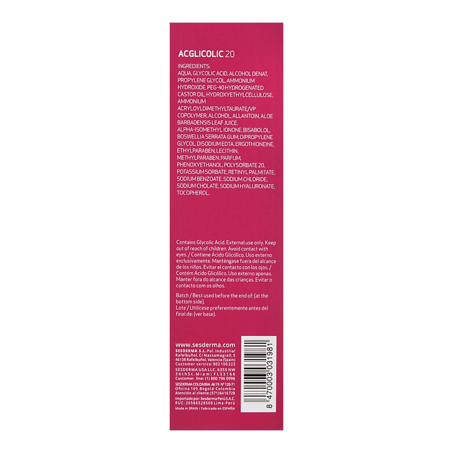 Sesderma Acglicolic 20 Moisturizing Gel  Украина
