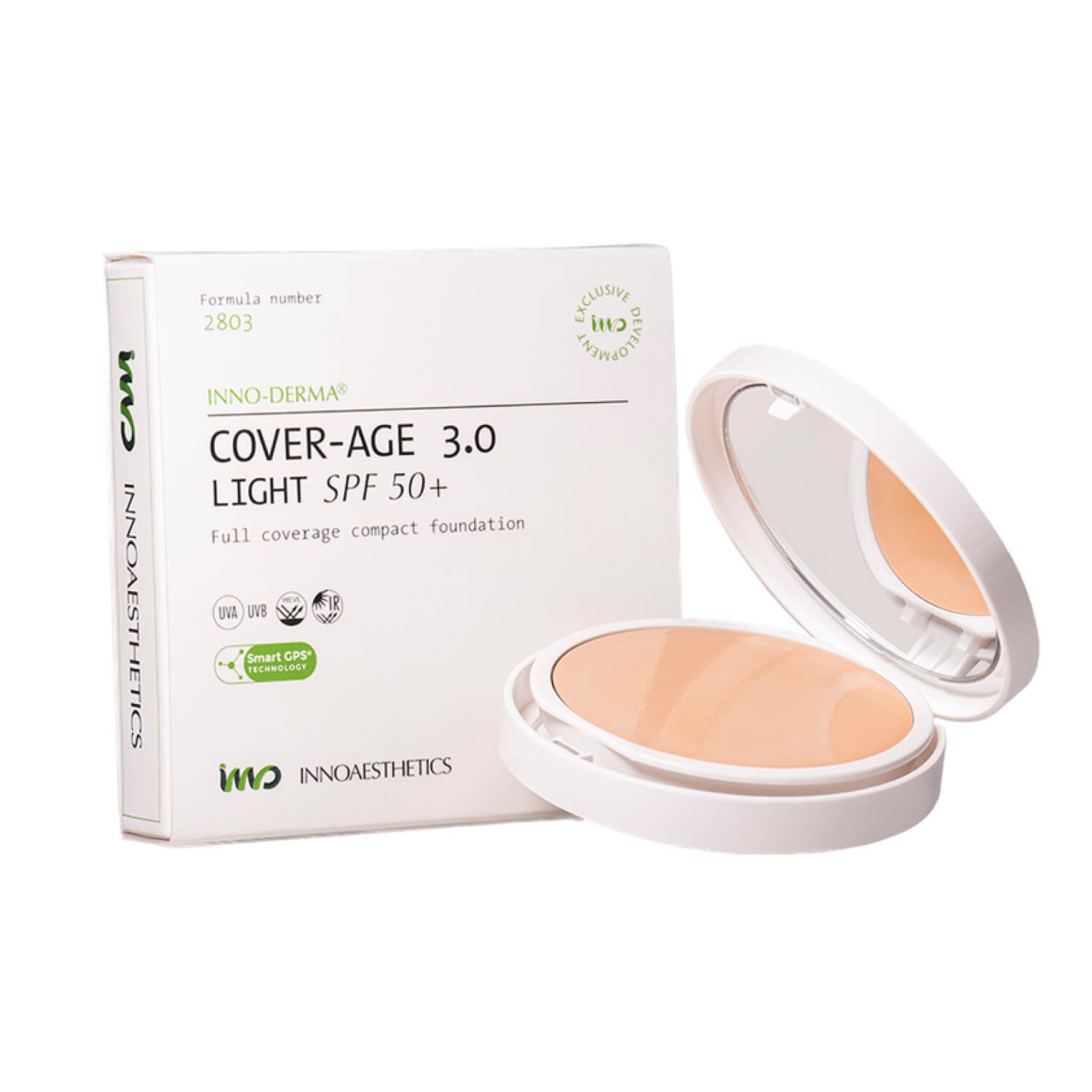 Innoaesthetics Крем-пудра SPF 50+ та HEVL зі світлим тоном