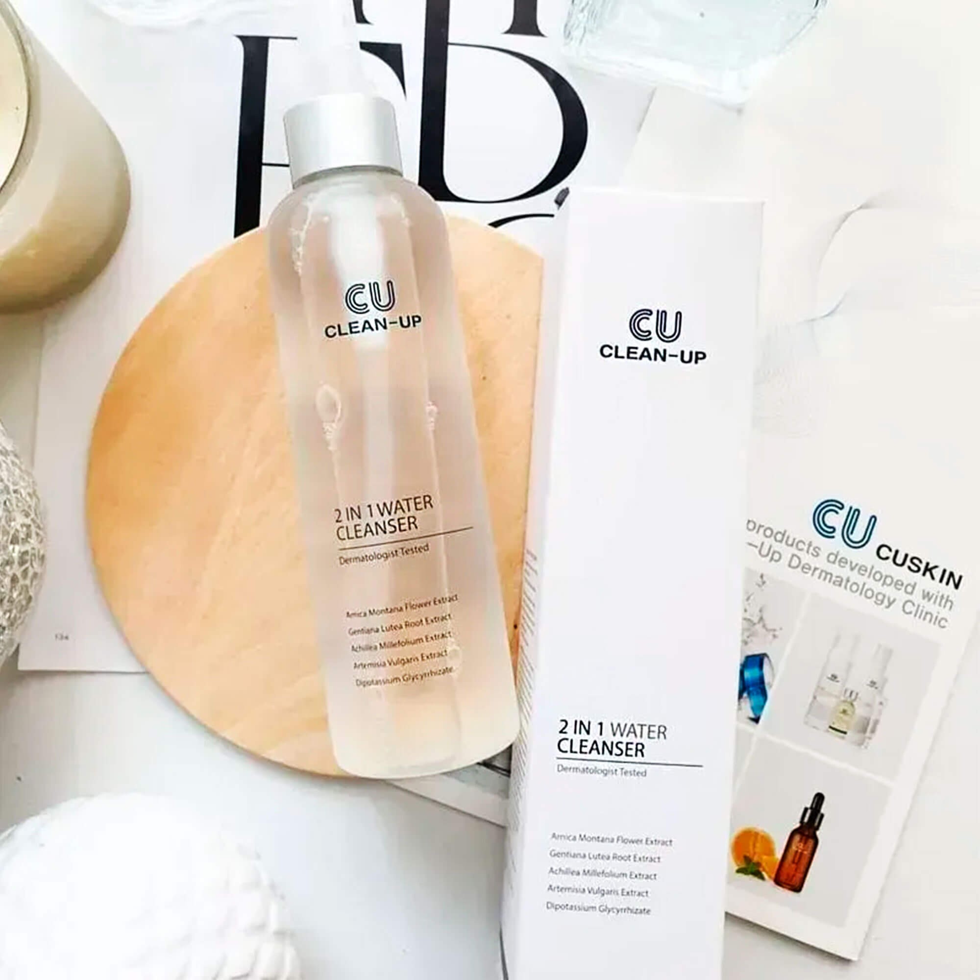 Очищающая вода 2 в 1 для снятия макияжа CU SKIN Clean-Up 2 in 1 Water Cleanser