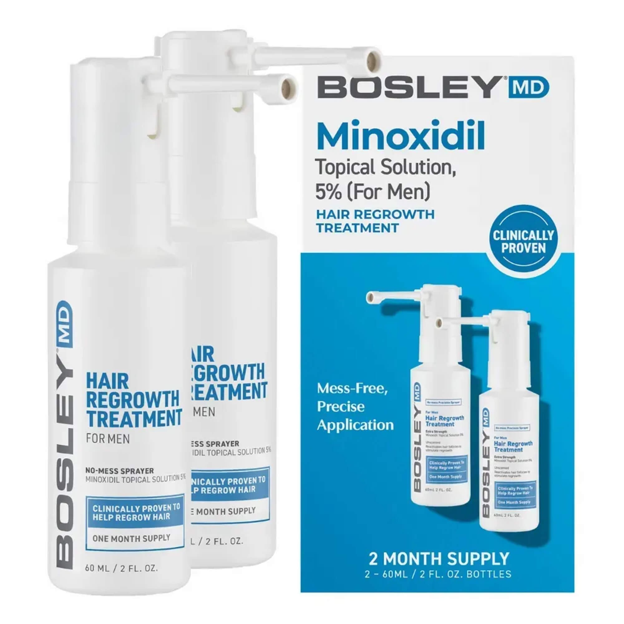 Bosley MD Спрей с миноксидилом 5% для восстановления роста волос у мужчин