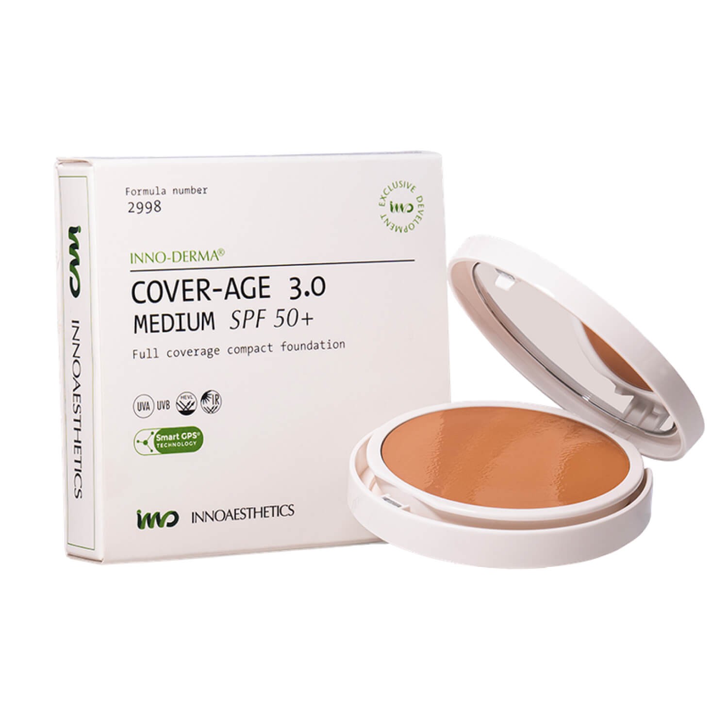 Innoaesthetics Крем-пудра SPF 50+ та HEVL із середнім тоном