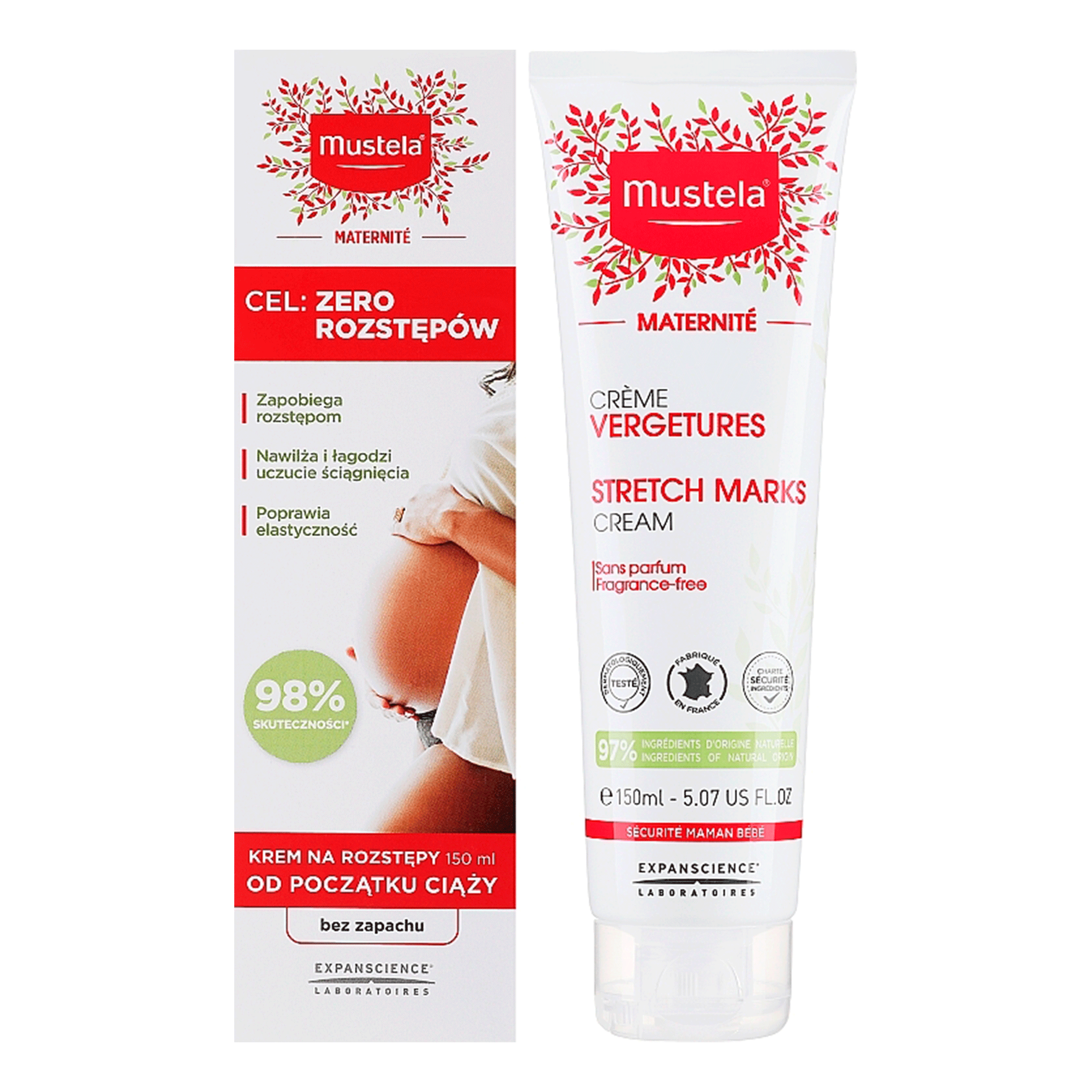 Крем от растяжек непарфюмированный Mustela Stretch Marks Cream Fragrance Free