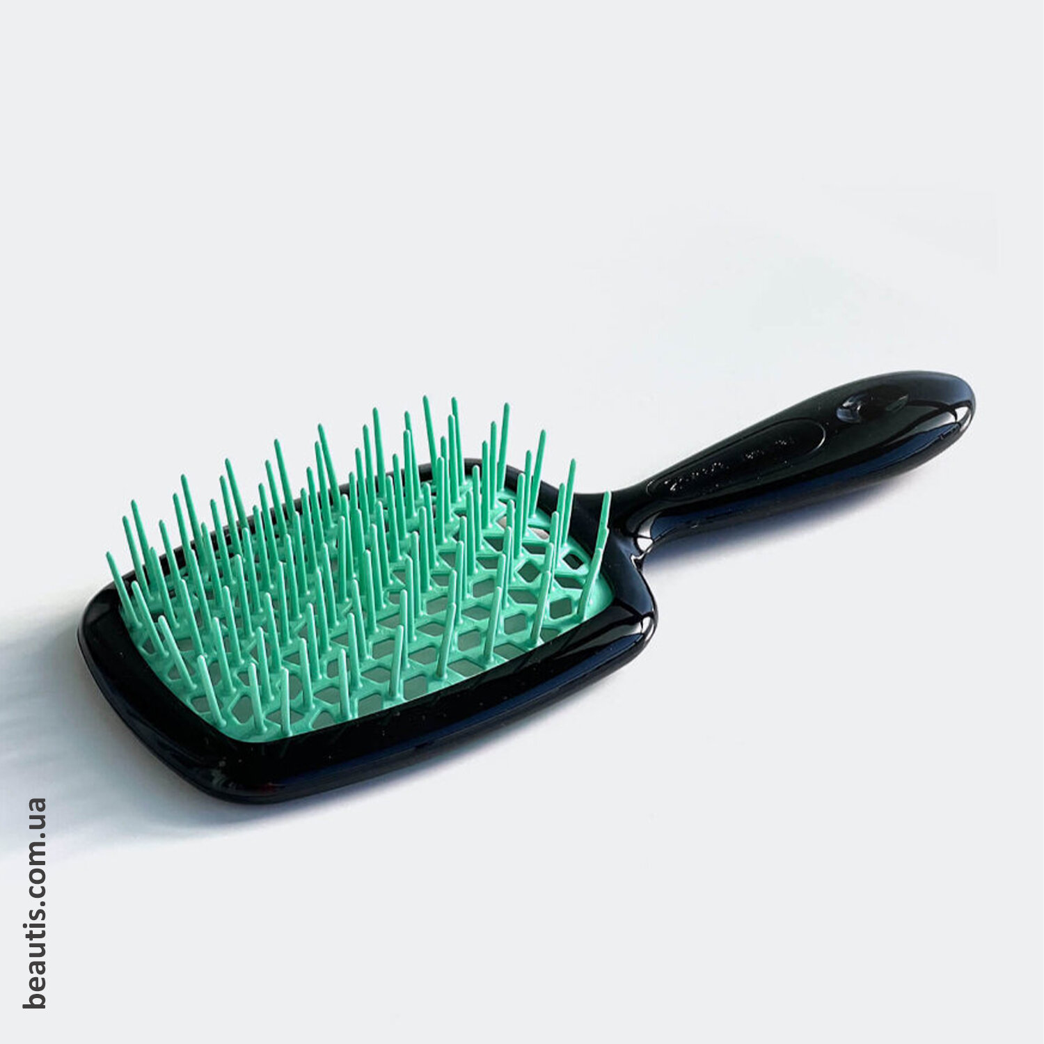 Расческа черная с бирюзовым Janeke Superbrush Standart Black & Teal
