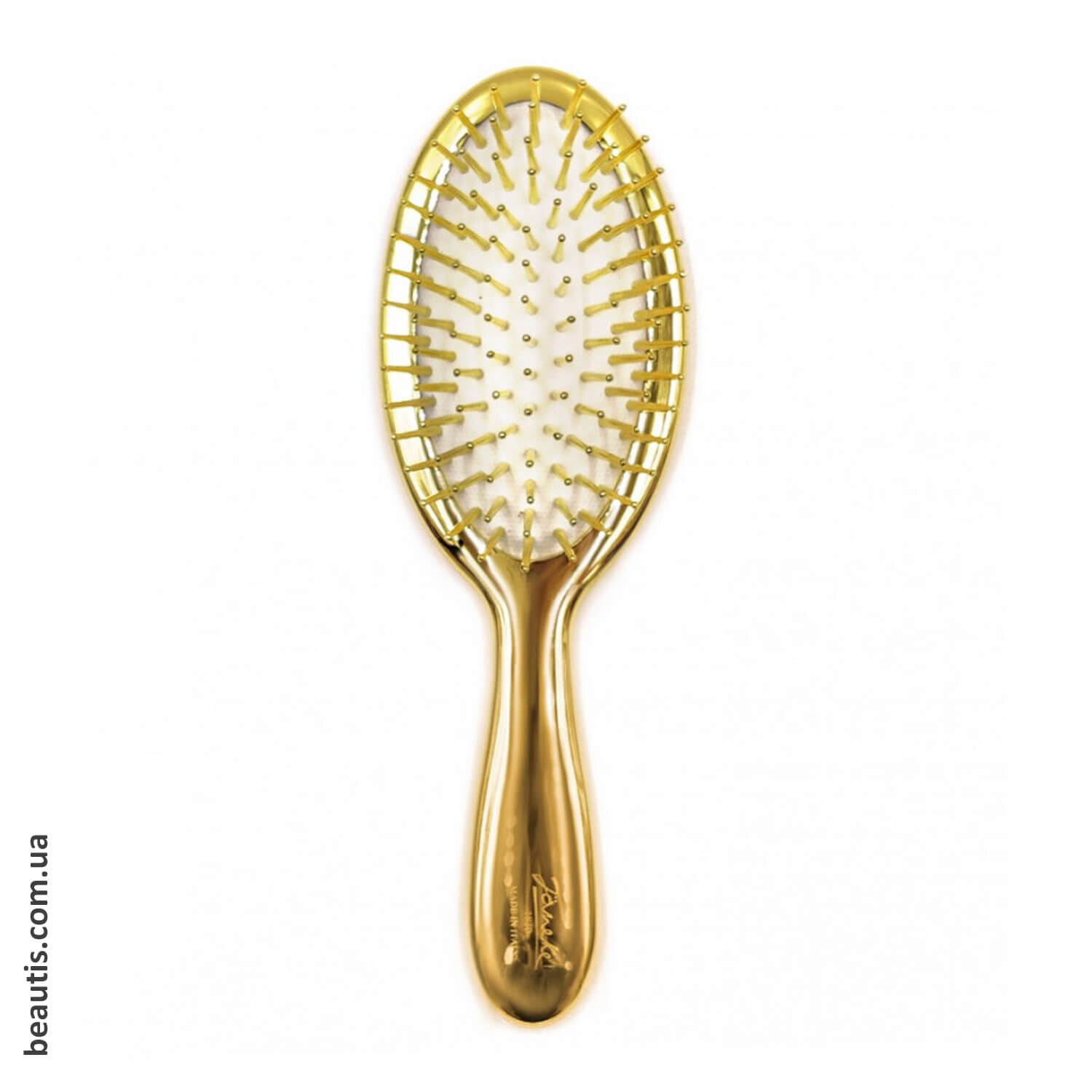 Гребінець золотаво-білий Janeke Superbrush Limited Edition Gold And White