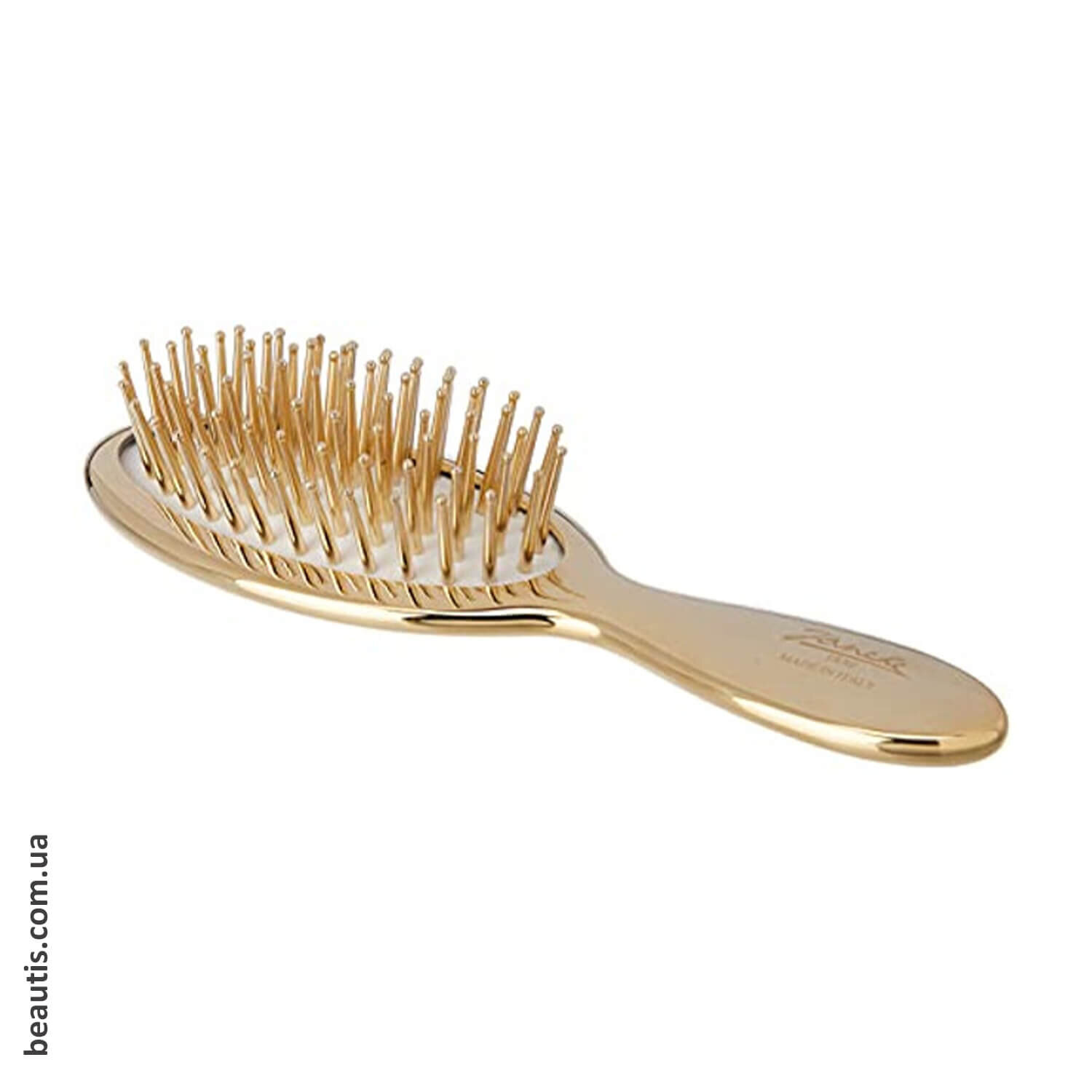 Гребінець золотаво-білий Janeke Superbrush Limited Edition Gold And White