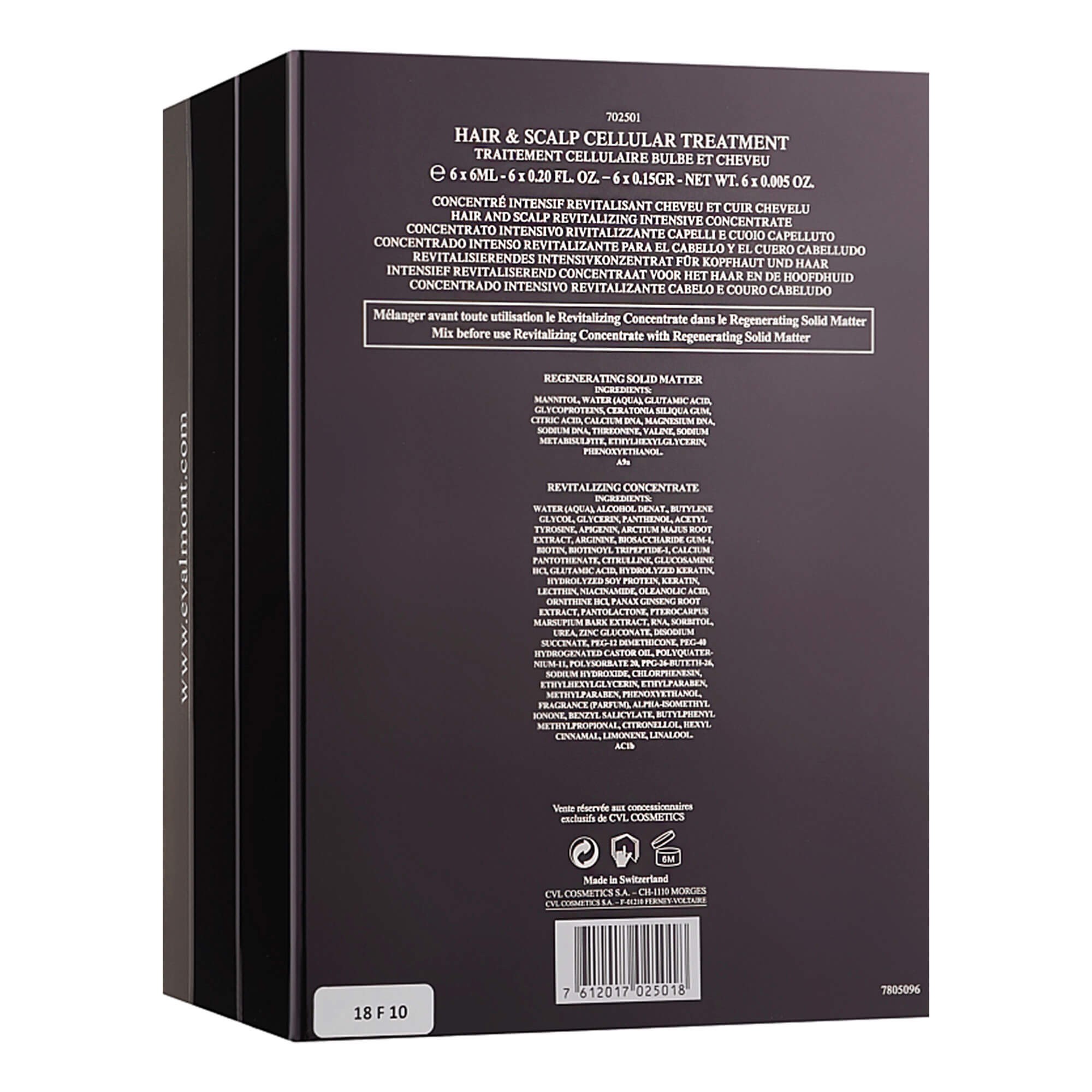 Стимулююча програма догляд за волоссям Valmont Hair & Scalp Cellular Treatment