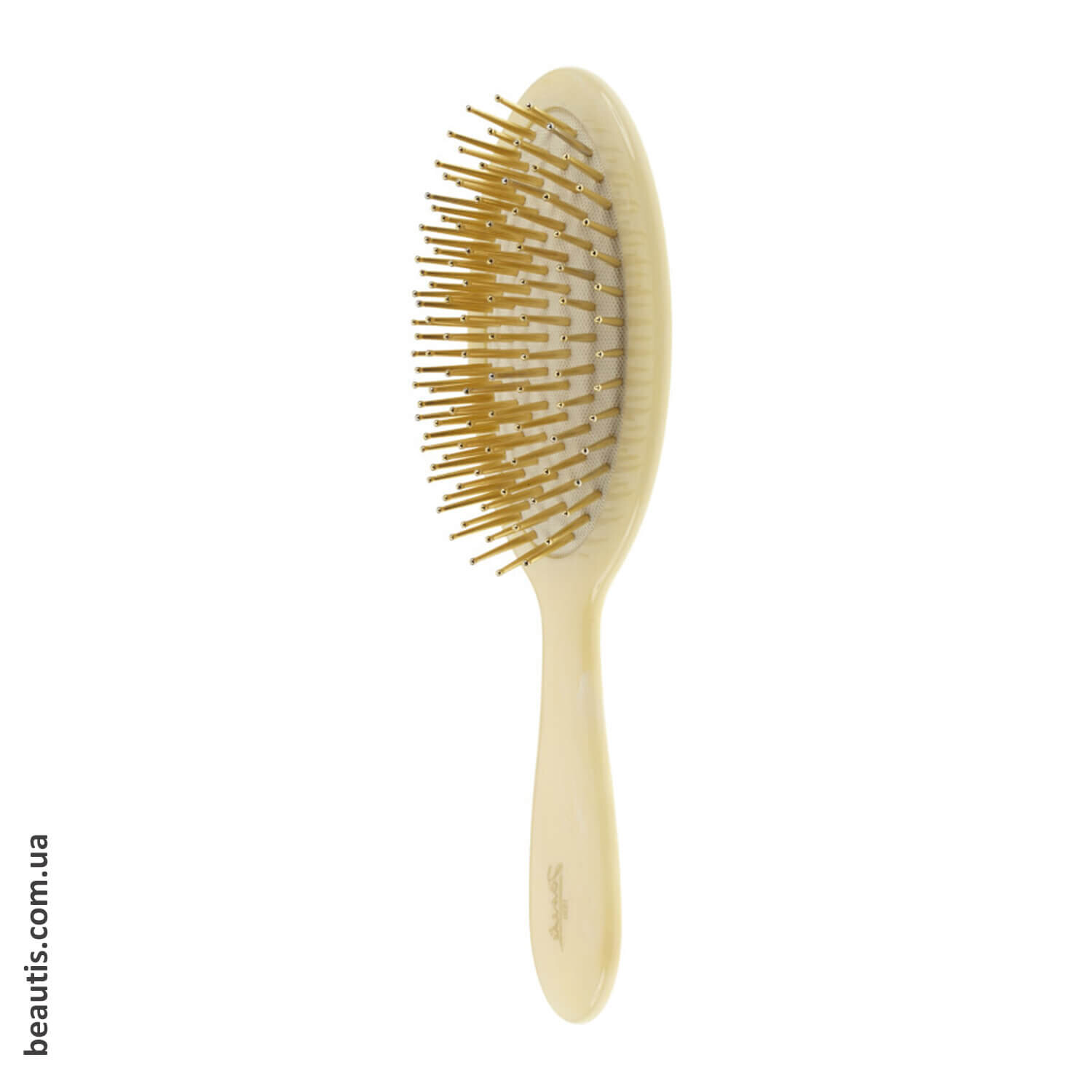Гребінець слонова кістка Janeke Hair-Brush Horn Imitation With Gold Pins
